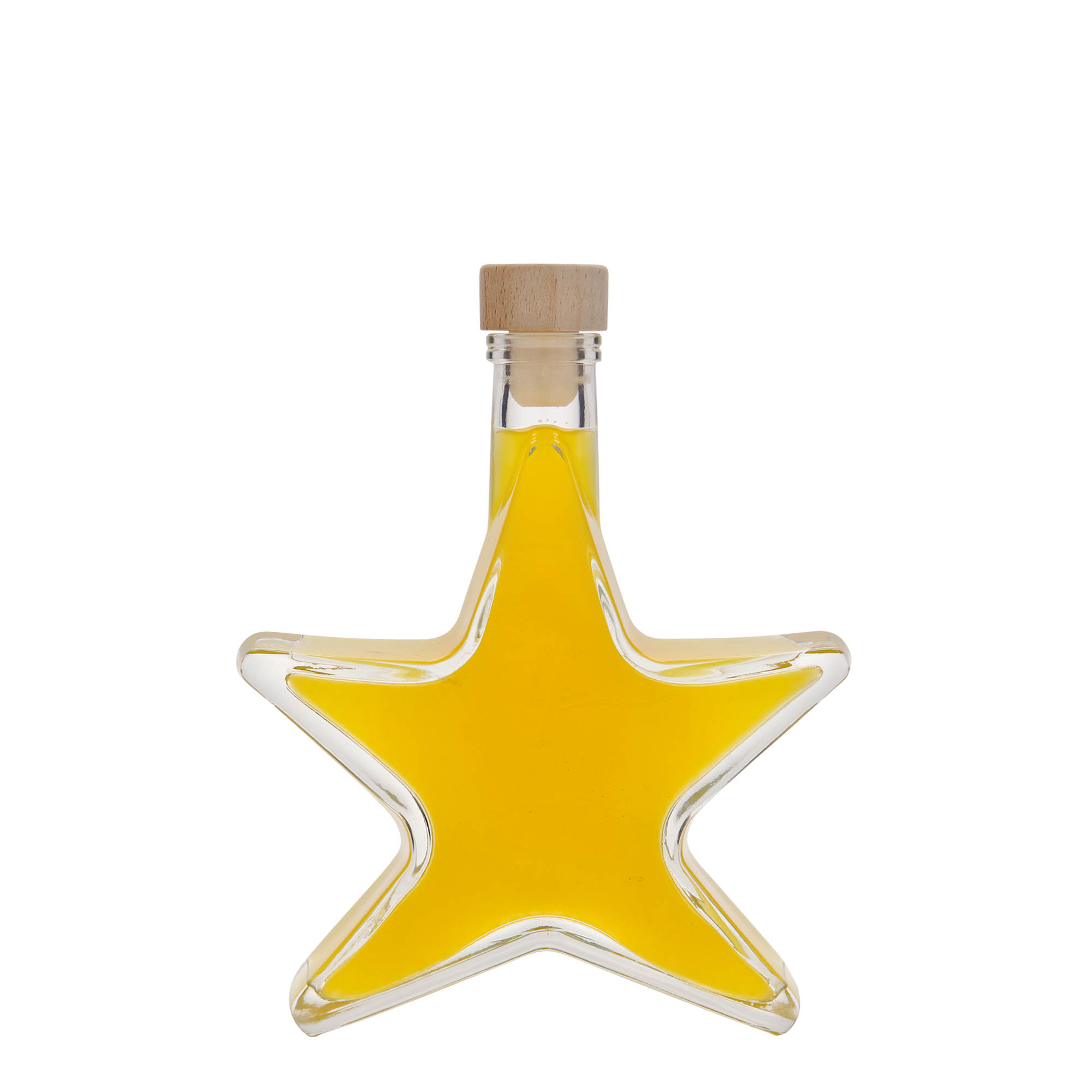 200 ml sklenená fľaša 'Hviezda', hrdlo: korok