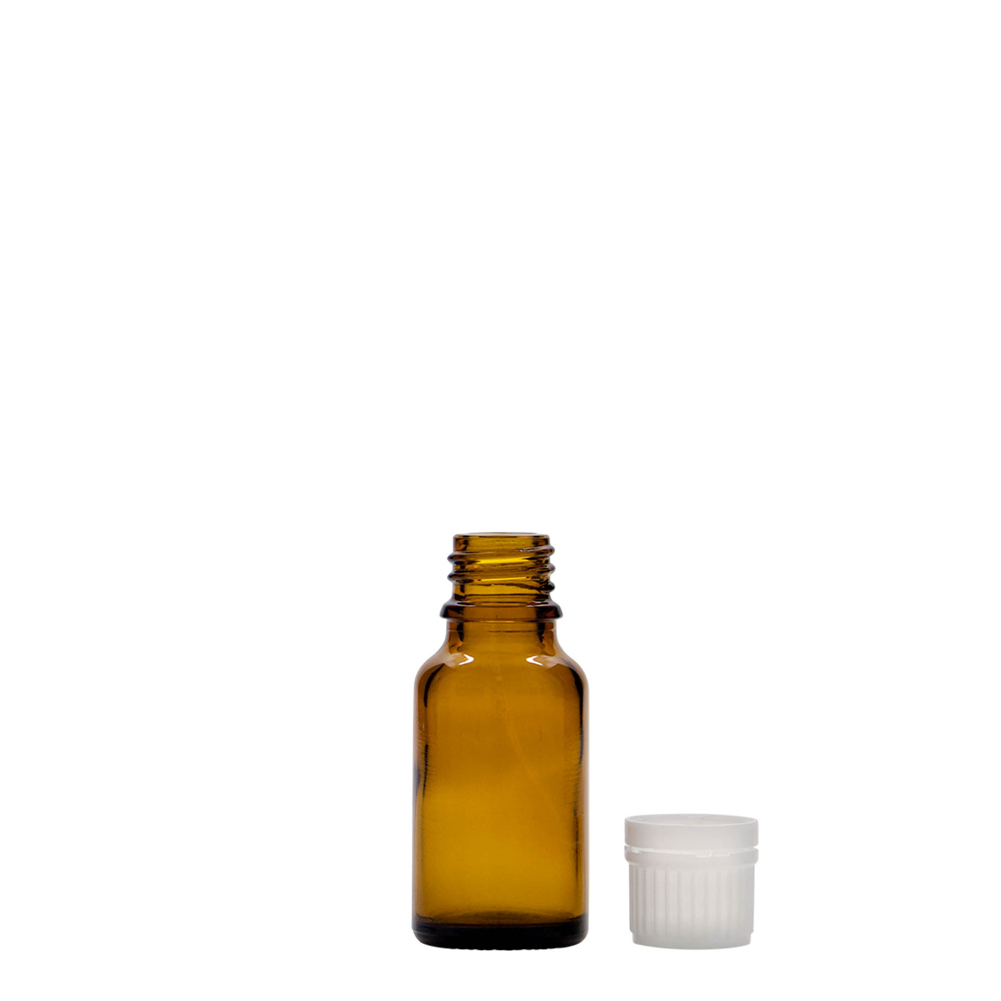 15 ml lekárska fľaštička, sklo, hnedá, hrdlo: DIN 18