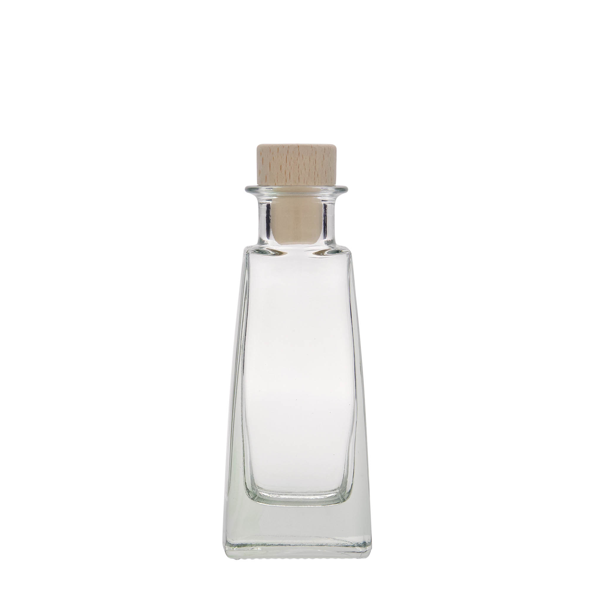 100 ml sklenená fľaša 'Timmy', obdĺžniková, hrdlo: korok