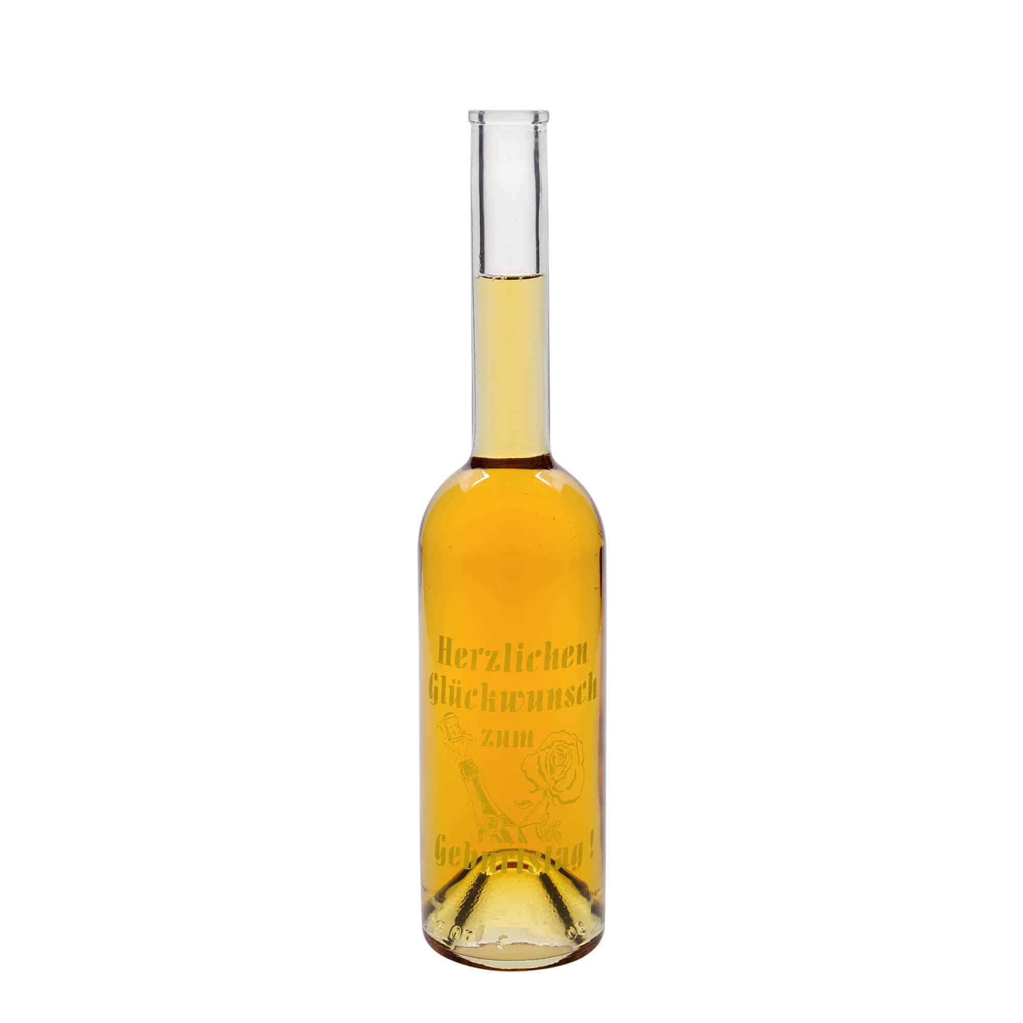 500 ml sklená fľaša „Opera“, motív: Narodeninová fľaša, hrdlo: korok
