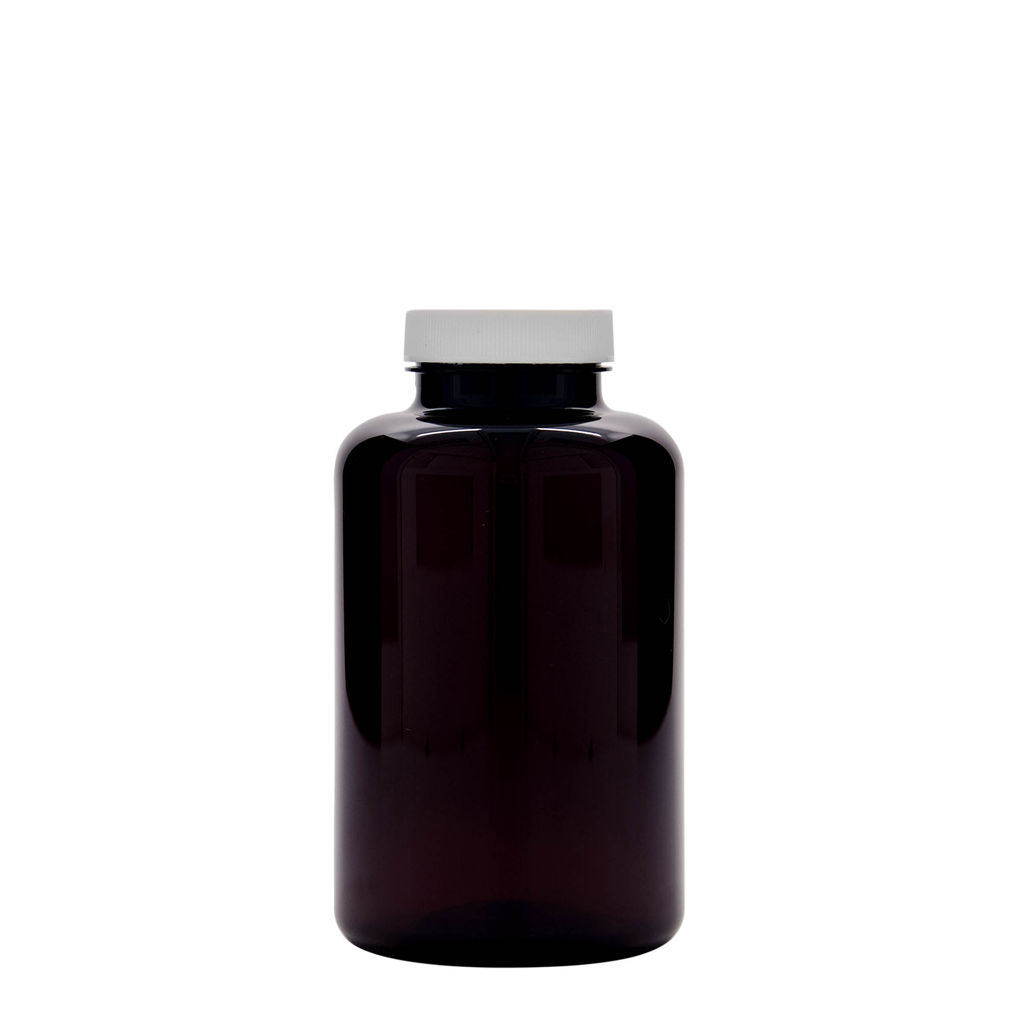 500 ml PET-fľaša, plast, hnedá, hrdlo: 45/400