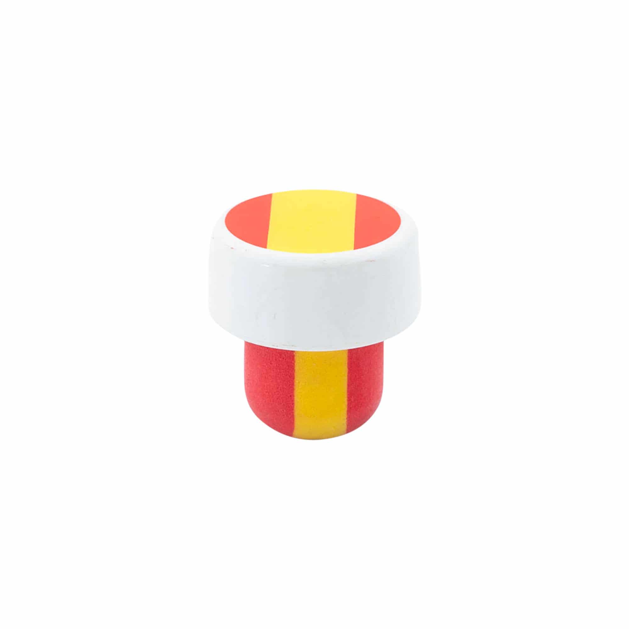 Zátky s hmatníkom 19 mm „Španielsko“, plast, viacfarebné, pre hrdlo: korok Zátky s hmatníkom 19 mm „Španielsko“, plast, viacfarebné, pre hrdlo: korok