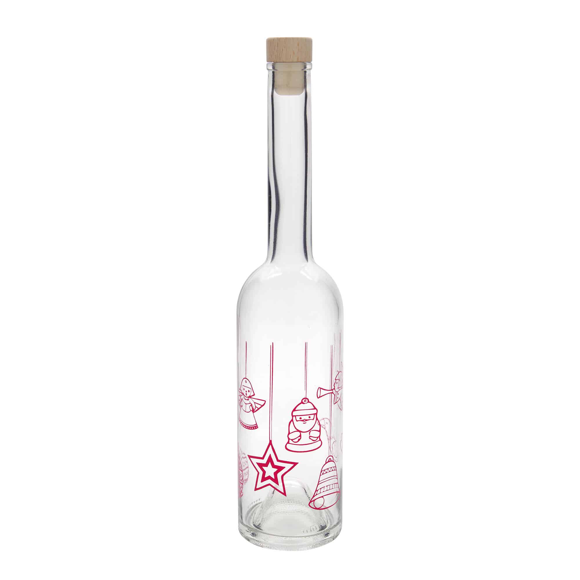 500 ml sklená fľaša „Opera“, motív: hviezdy, hrdlo: korok