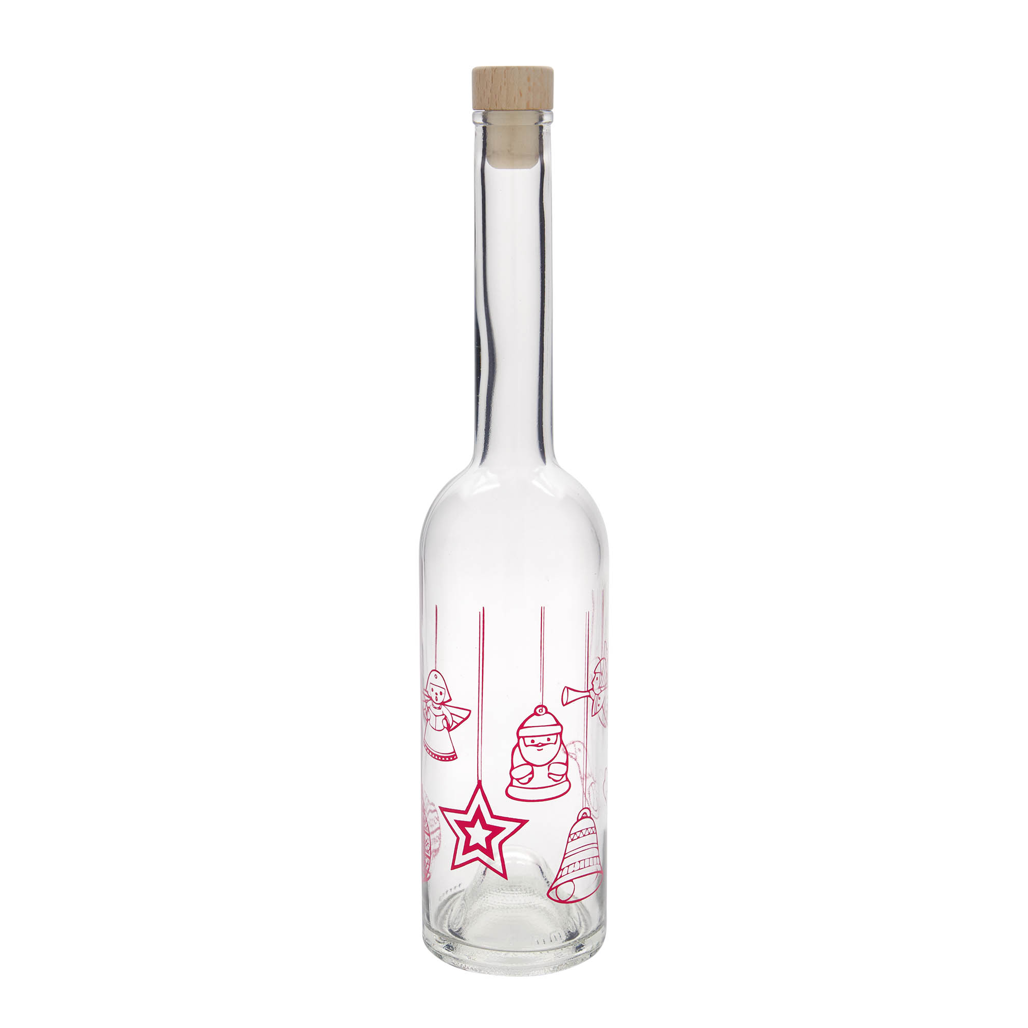 500 ml sklenená fľaša 'Opera', motív: hviezdy, hrdlo: korok