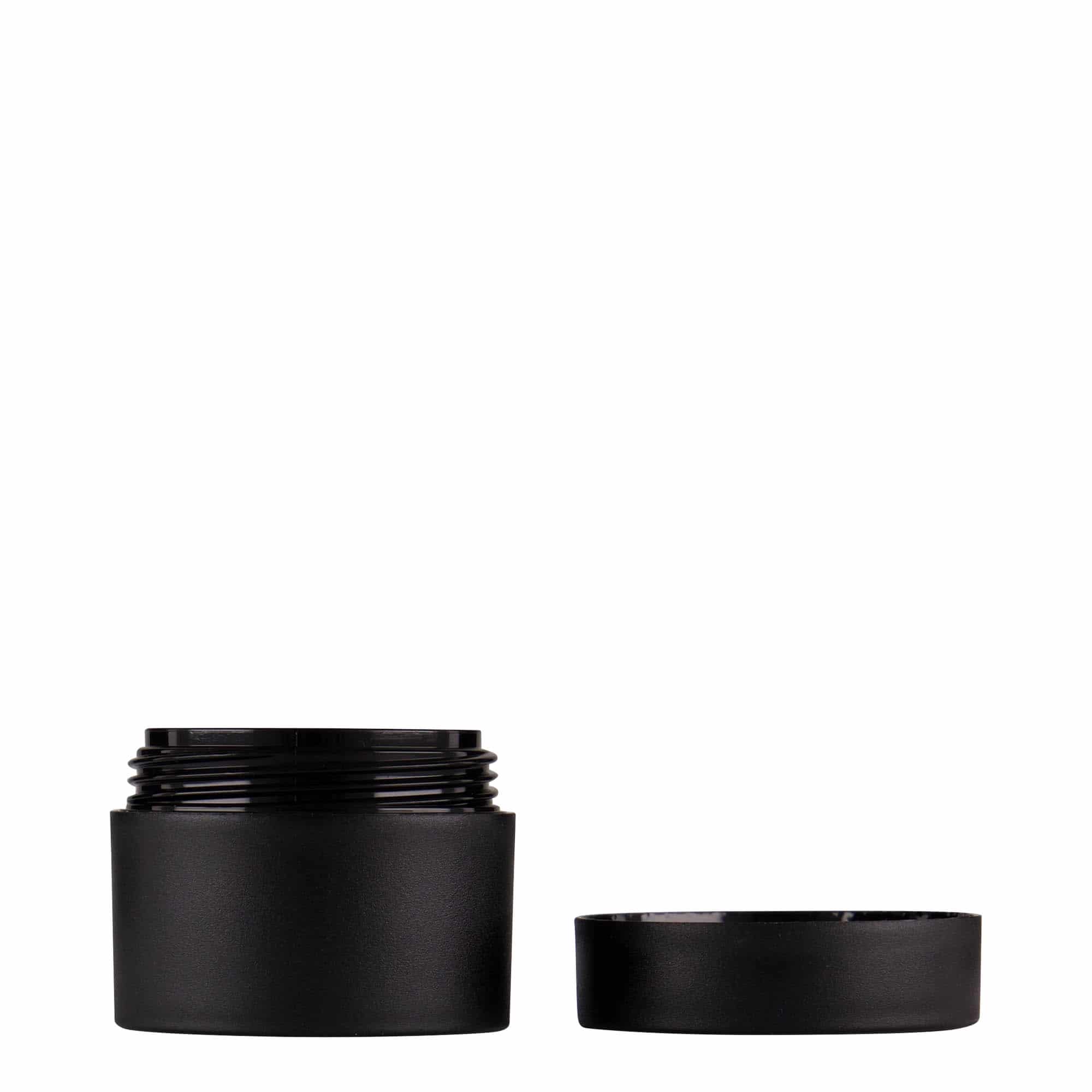 15 ml plastová dóza „Antonella“, PP, čierna farba, hrdlo: skrutkovací uzáver