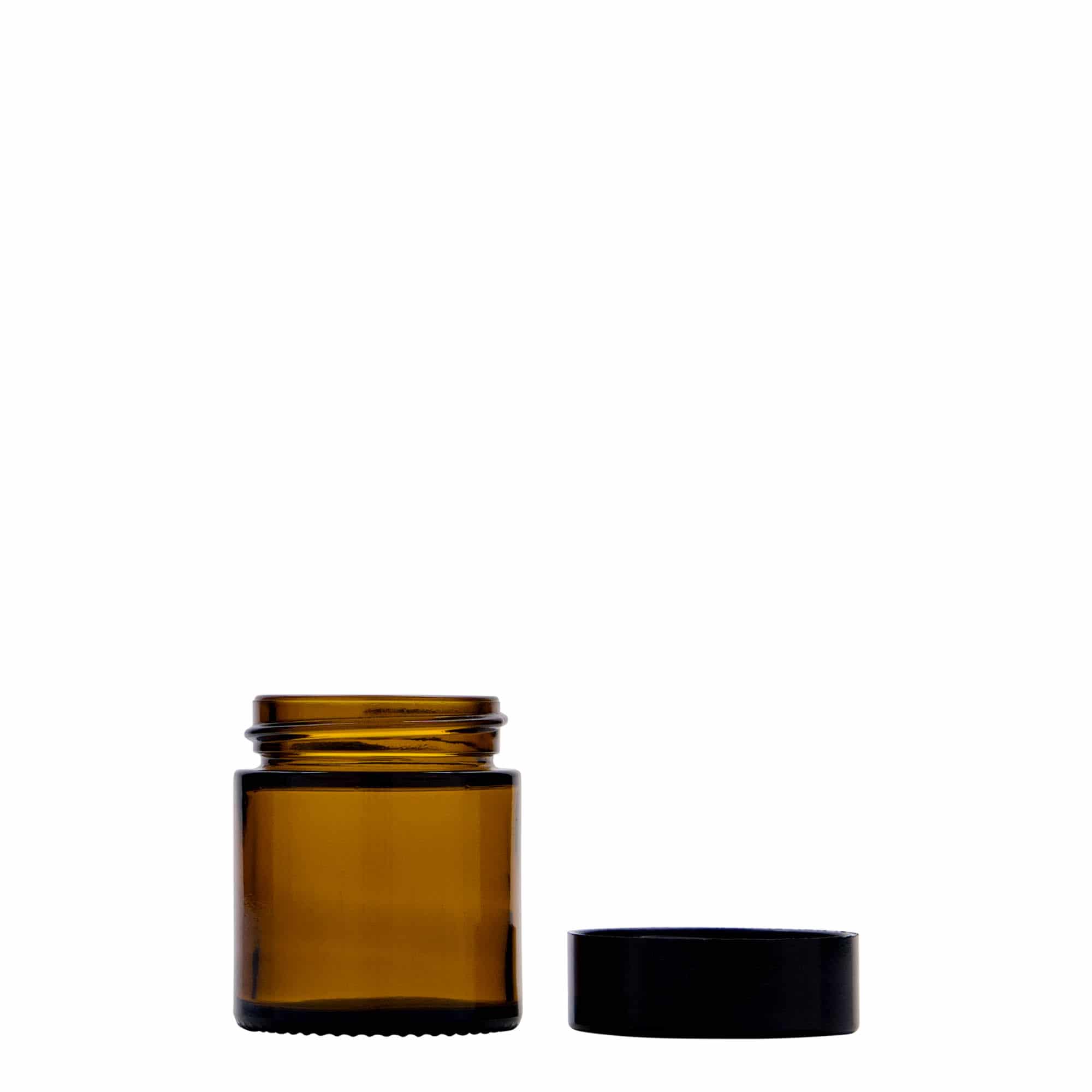 30 ml téglik „Brown Line“, sklený, hnedá farba, hrdlo: skrutkovací uzáver