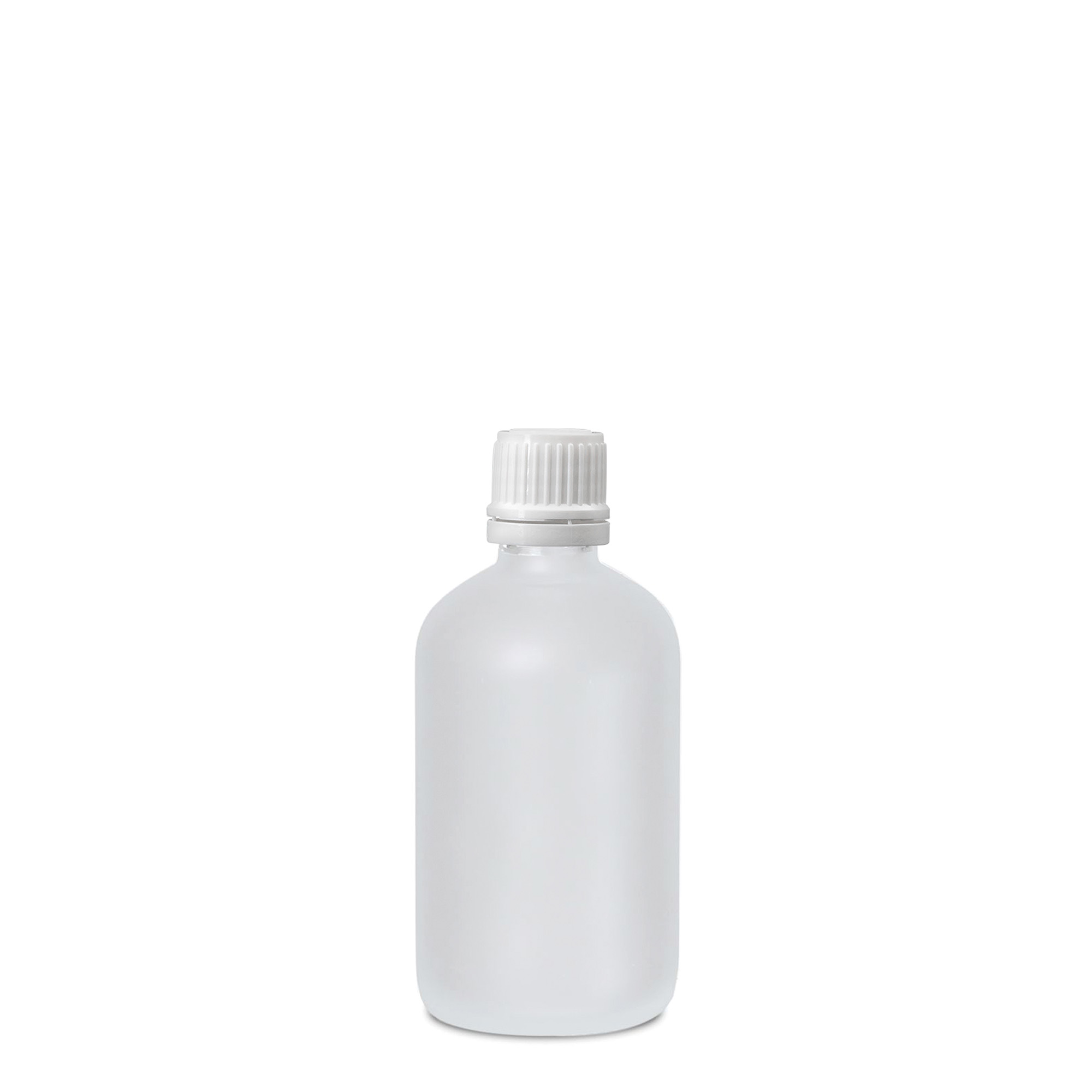 100 ml liekovka, sklo, hnedá matná, hrdlo: DIN 18