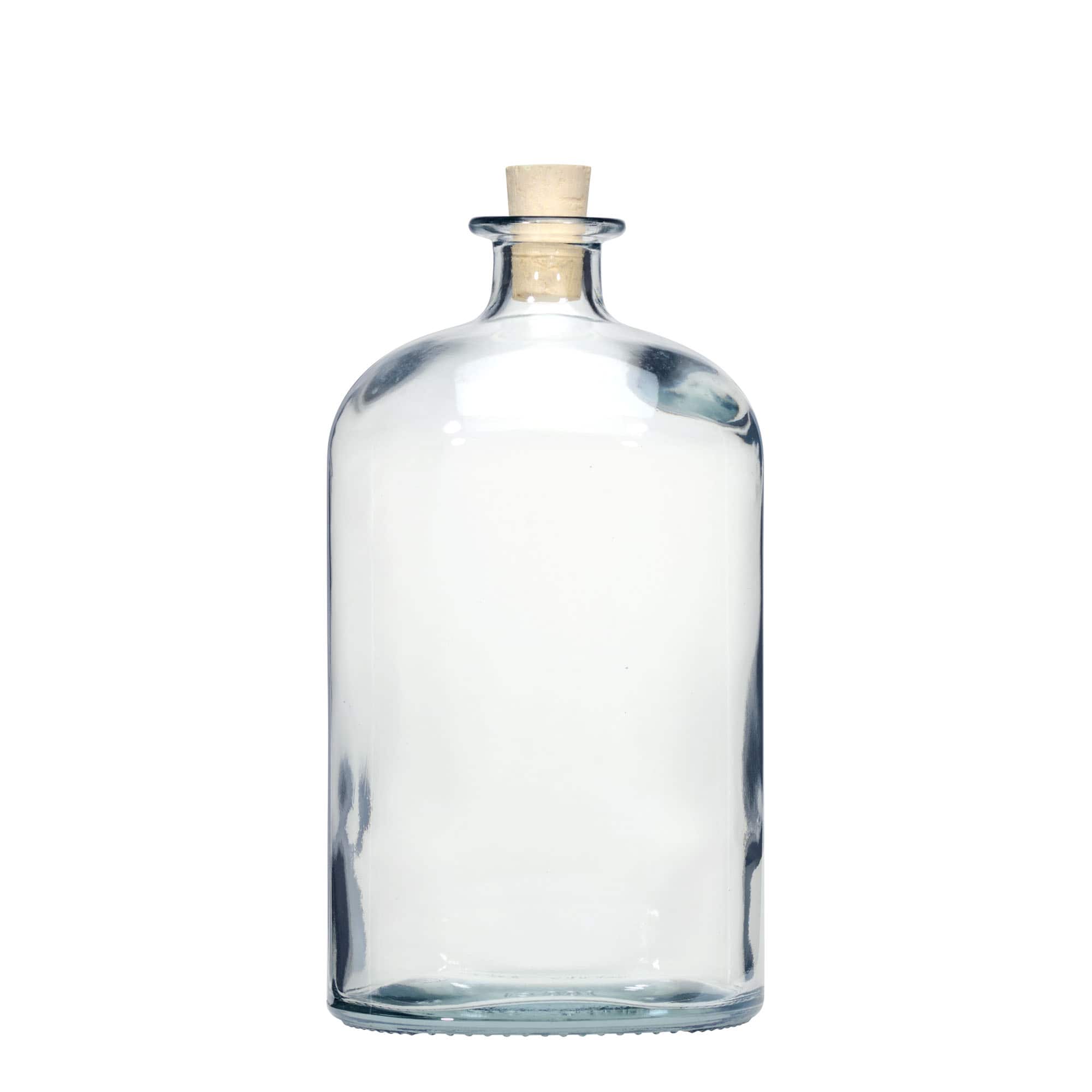 1.000 ml sklenená fľaša 'Dundee', oválna, hrdlo: korok