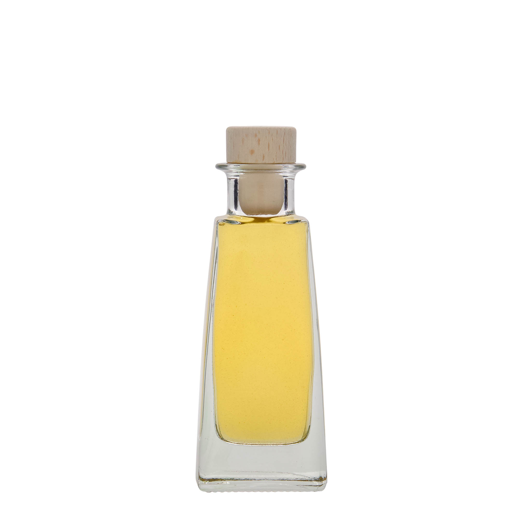 100 ml sklenená fľaša 'Timmy', obdĺžniková, hrdlo: korok