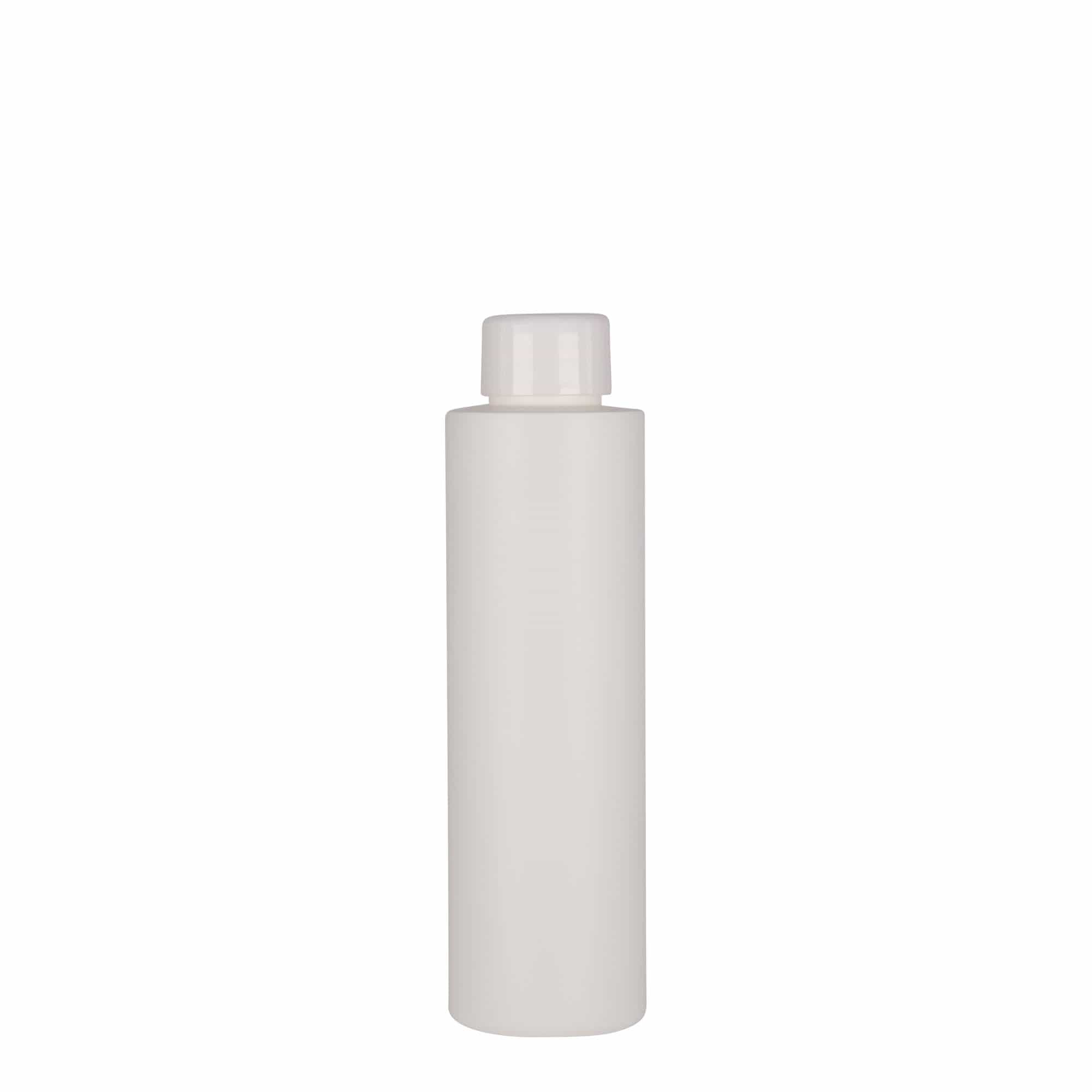 150 ml plastová fľaša 'Pipe', HDPE, biela, hrdlo: 24/410