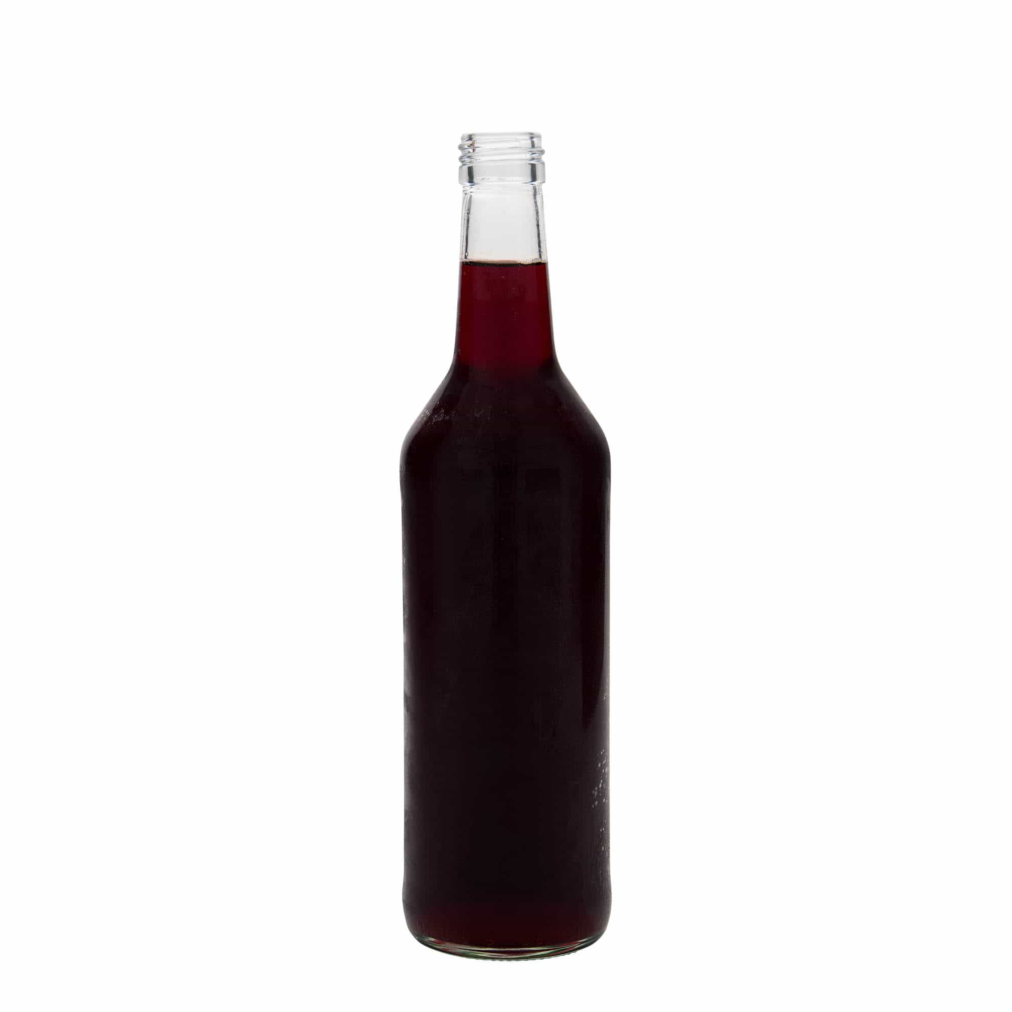 500 ml sklená fľaša rovné hrdlo, hrdlo: PP 28