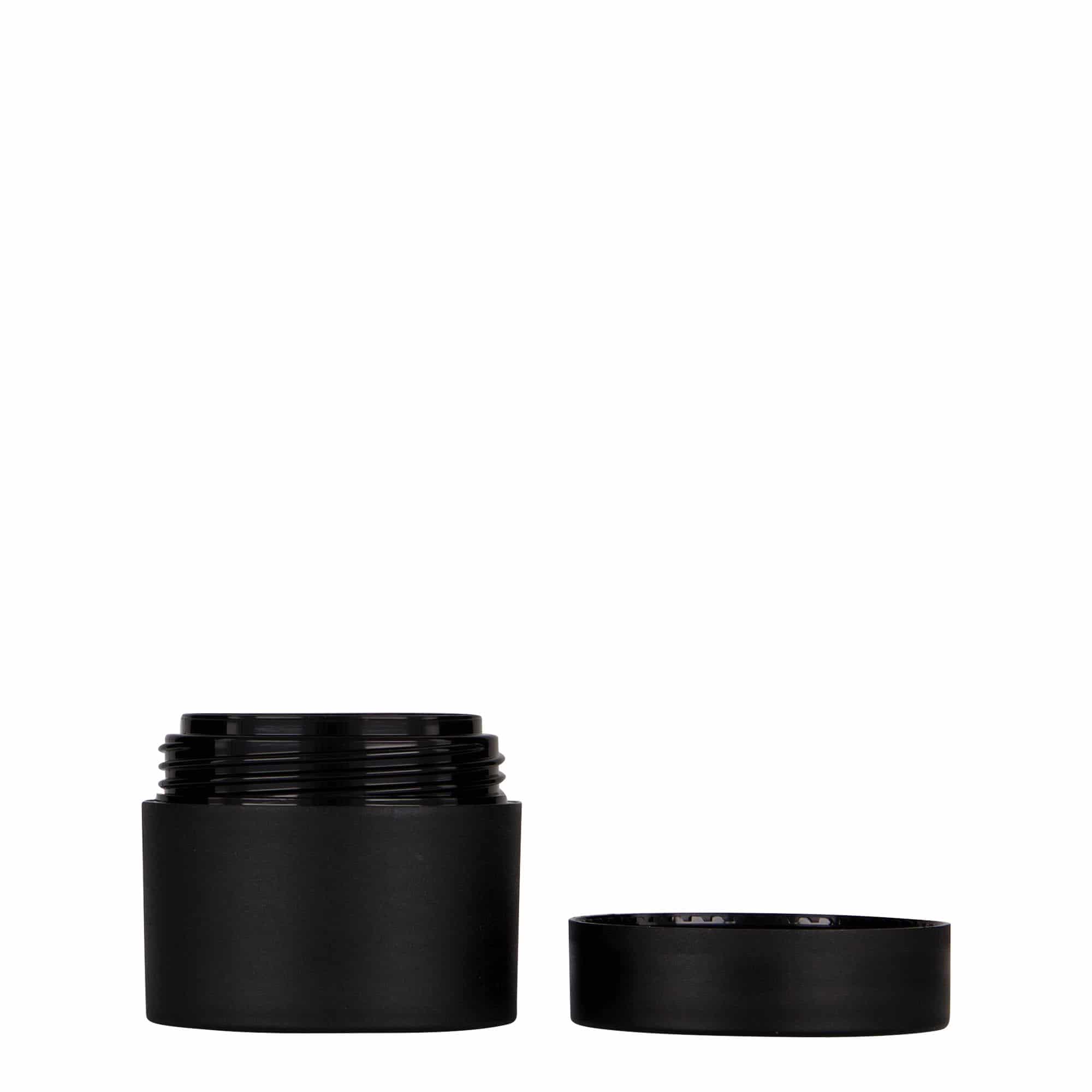 30 ml plastová dóza „Antonella“, PP, čierna farba, hrdlo: skrutkovací uzáver