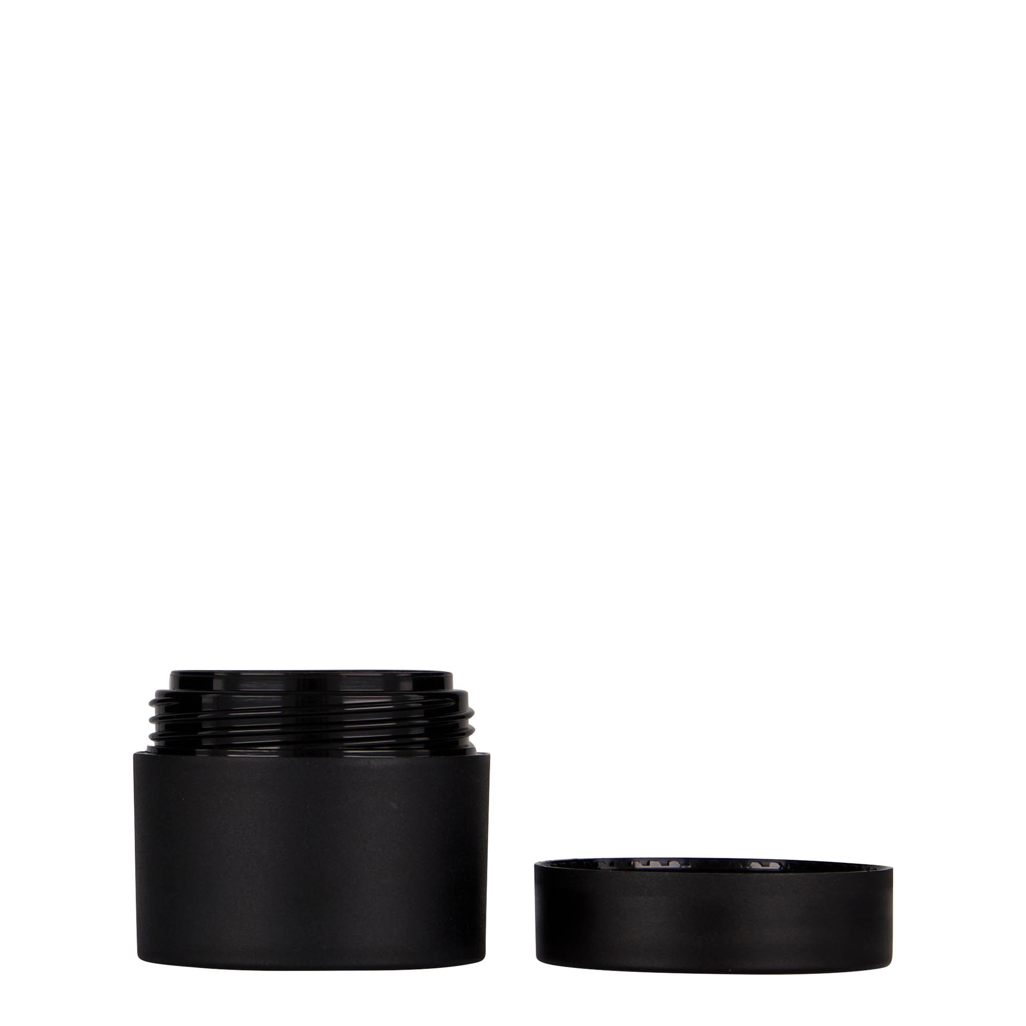 30 ml plastová dóza 'Antonella', PP, čierna, hrdlo: závitové uzáver