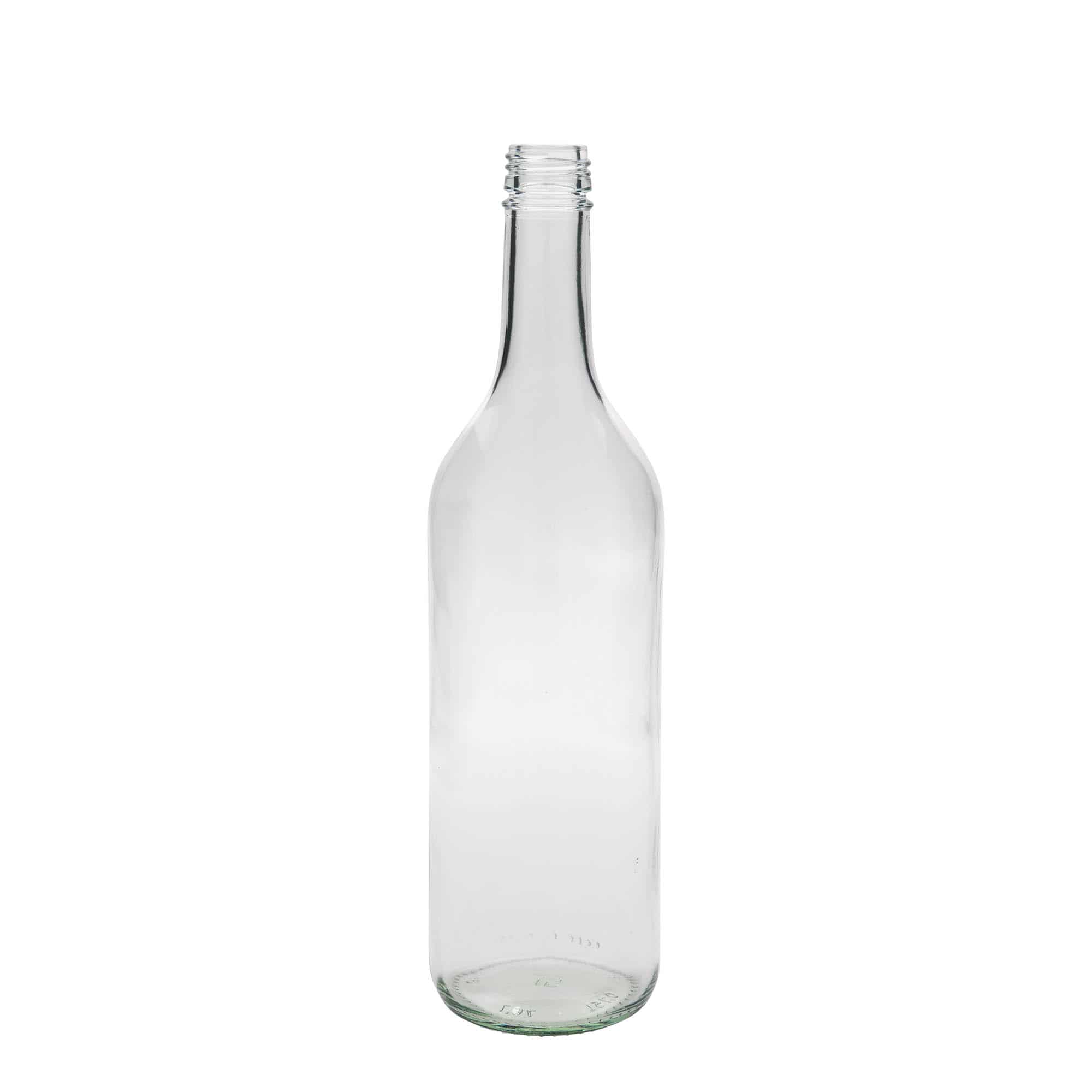 750 ml sklená fľaša „Bordeaux“, hrdlo: PP 28