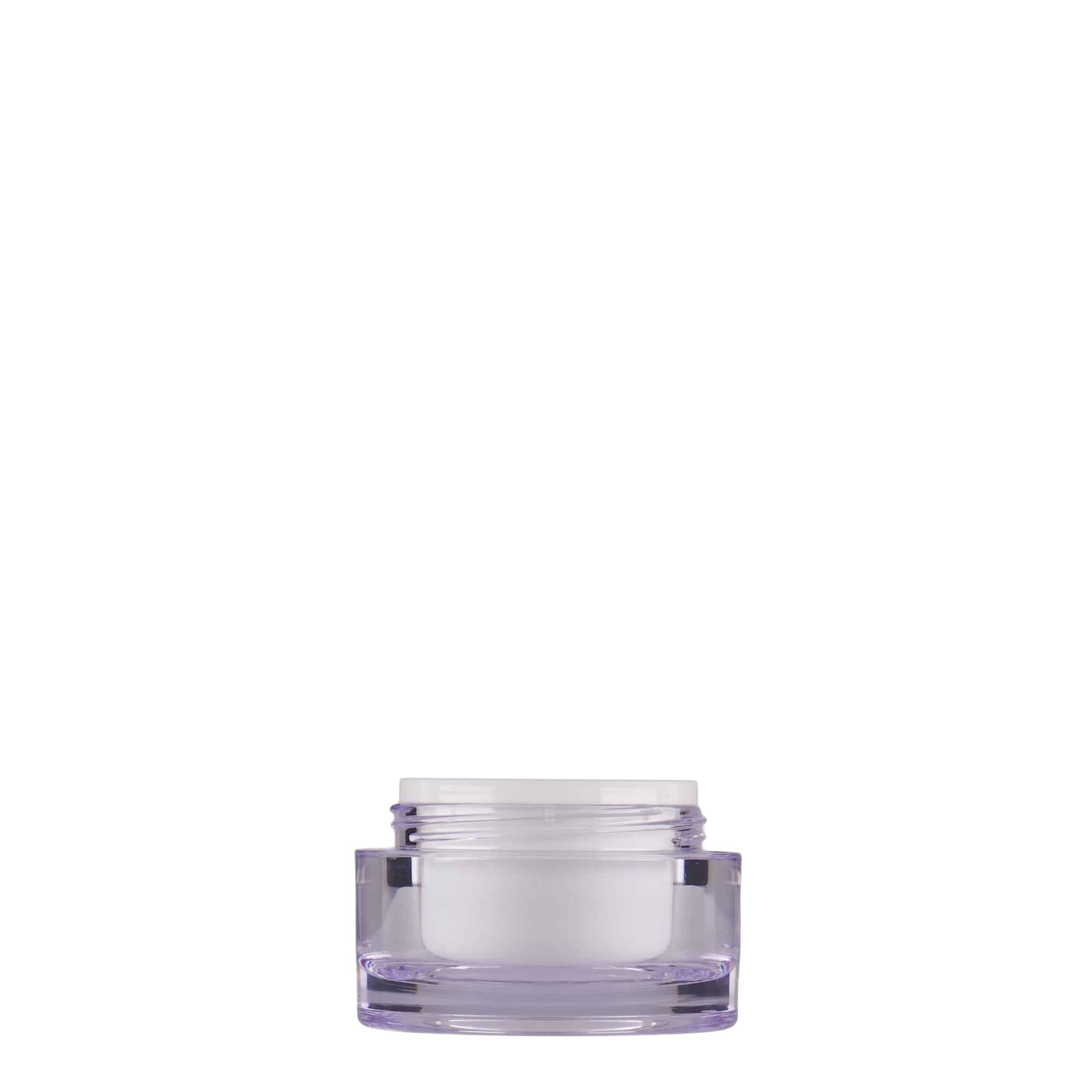10 ml téglik, SAN plast, biela farba, hrdlo: skrutkovací uzáver 10 ml téglik, SAN plast, biela farba, hrdlo: skrutkovací uzáver