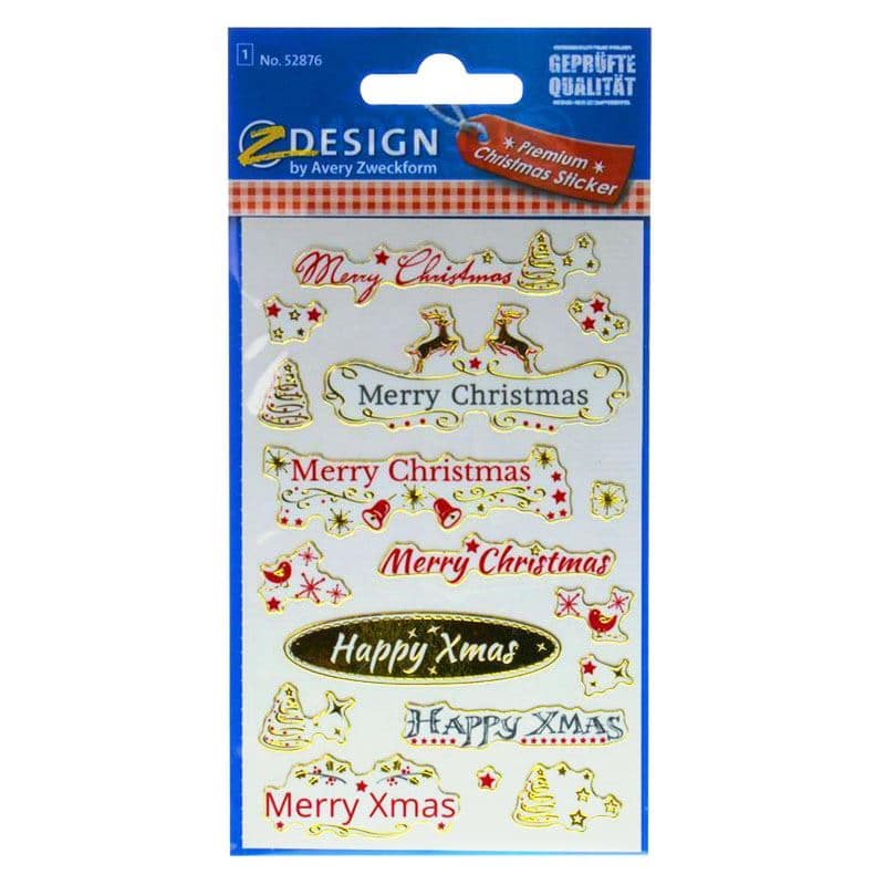 Zweckform nálepky „Merry Christmas“, papier, viacfarebné Zweckform nálepky „Merry Christmas“, papier, viacfarebné