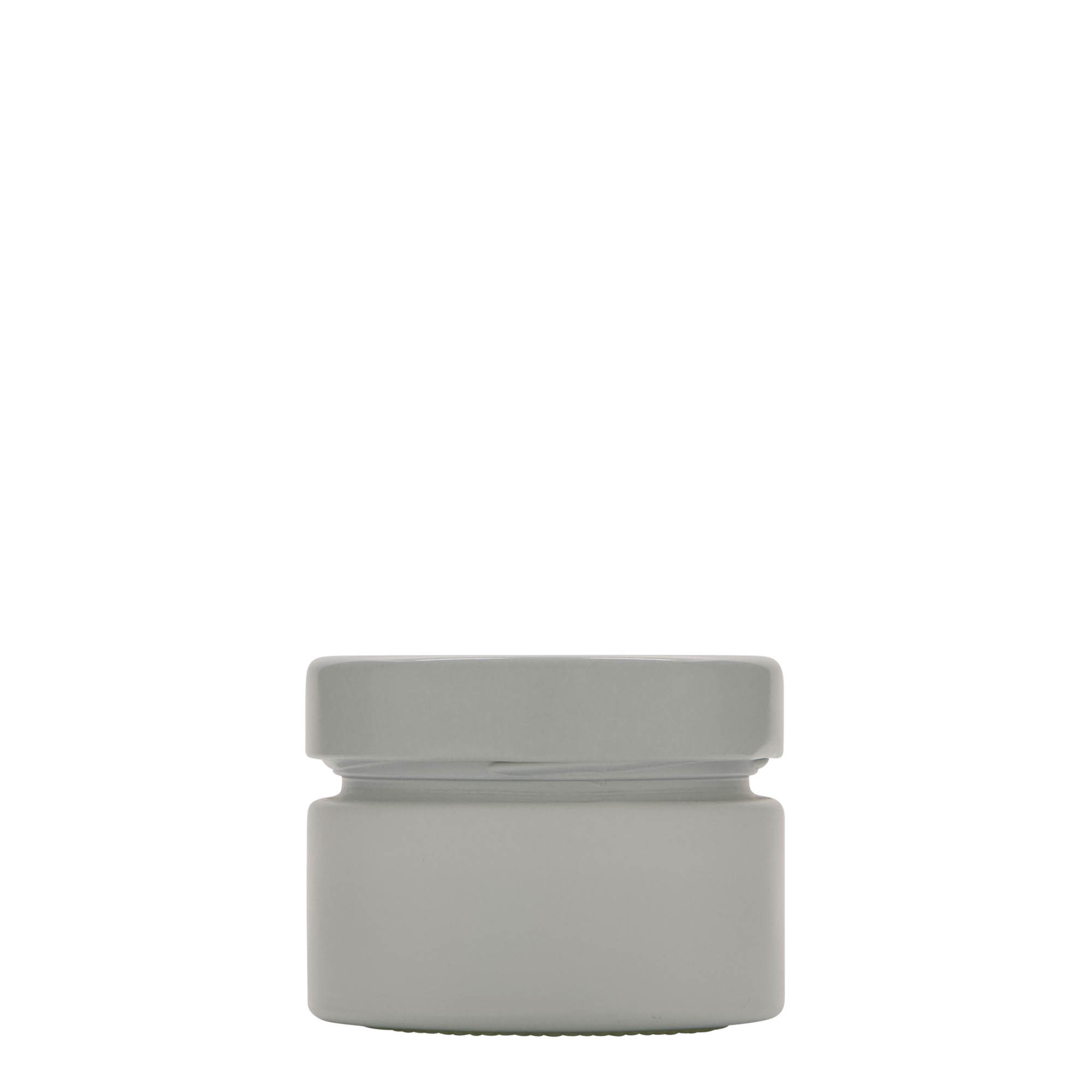 130 ml okrúhla nádoba 'Aurora', biela, hrdlo: Deep-Twist-Off (DTO 66)