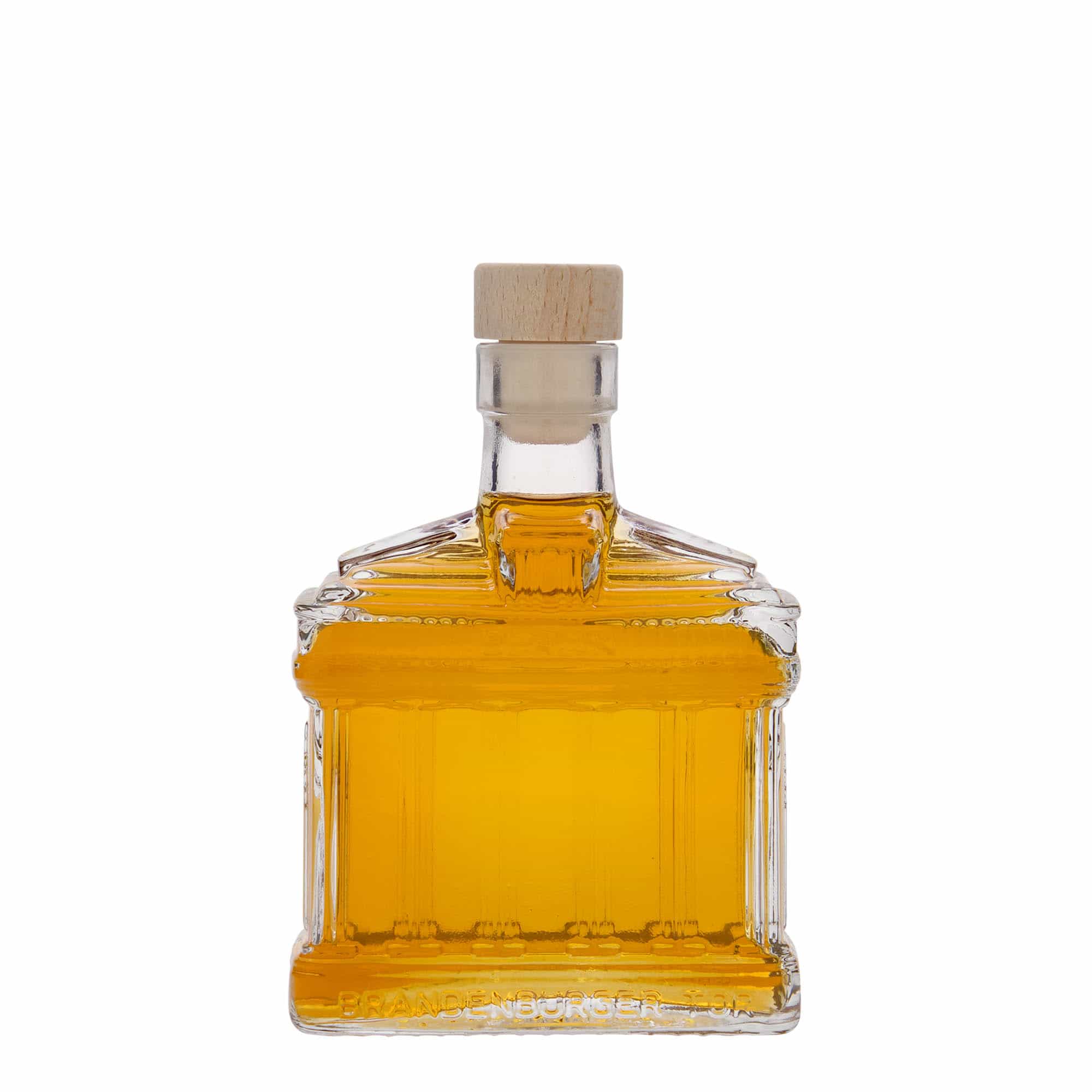200 ml sklená fľaša „Brandenburská brána“, hrdlo: korok
