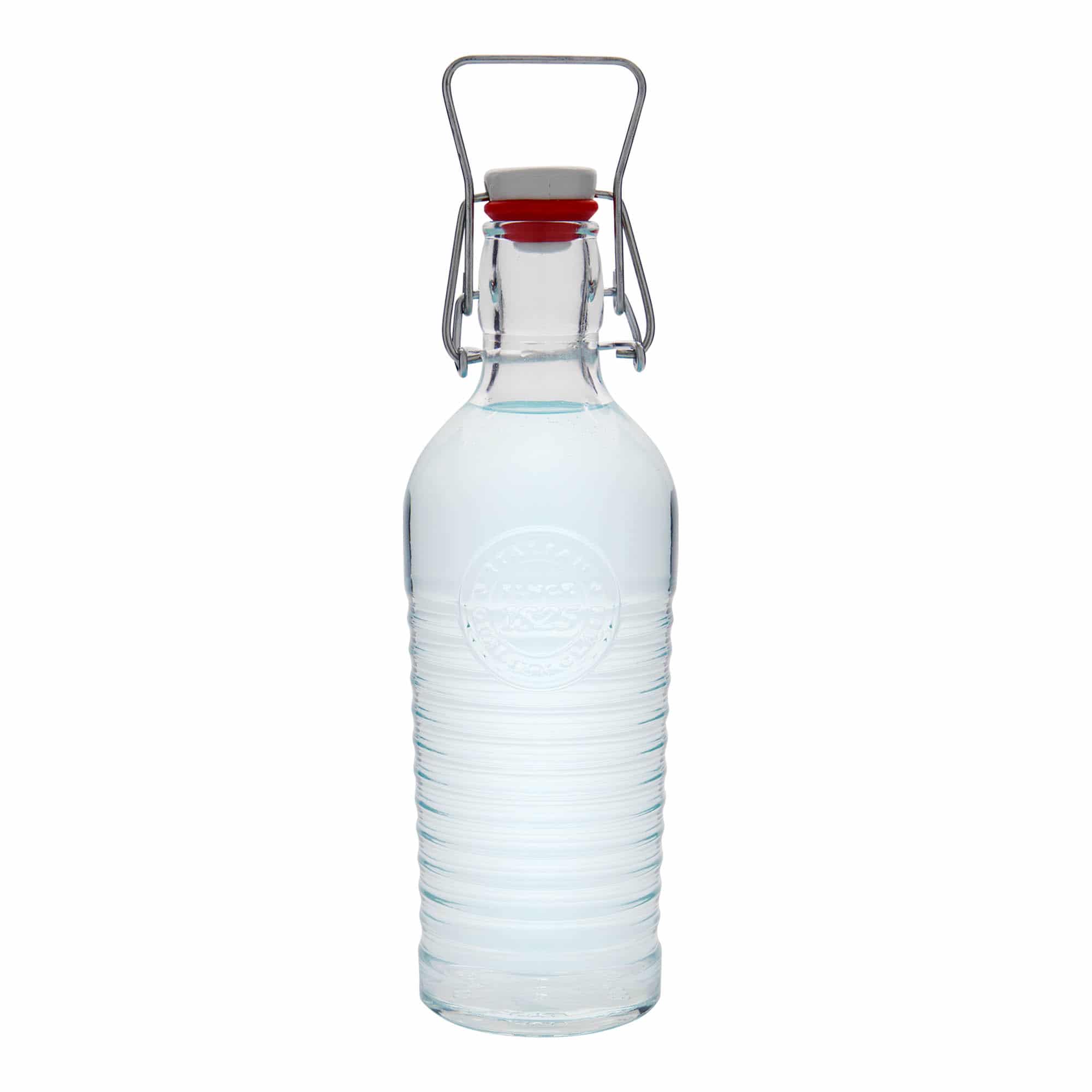 750 ml sklená fľaša „Officina 1825“, hrdlo: strmeňový uzáver
