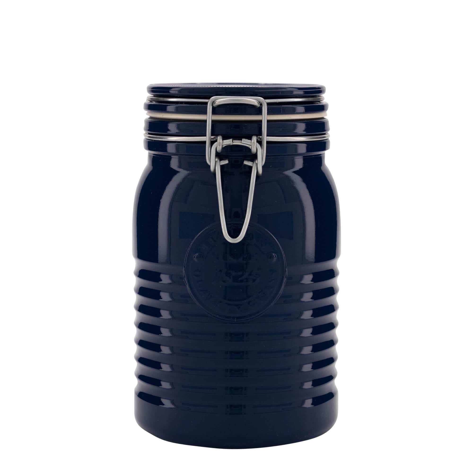 1 000 ml pohár so strmeňovým uzáverom „Officina 1825“, modrá farba, hrdlo: strmeňový uzáver 1 000 ml pohár so strmeňovým uzáverom „Officina 1825“, modrá farba, hrdlo: strmeňový uzáver