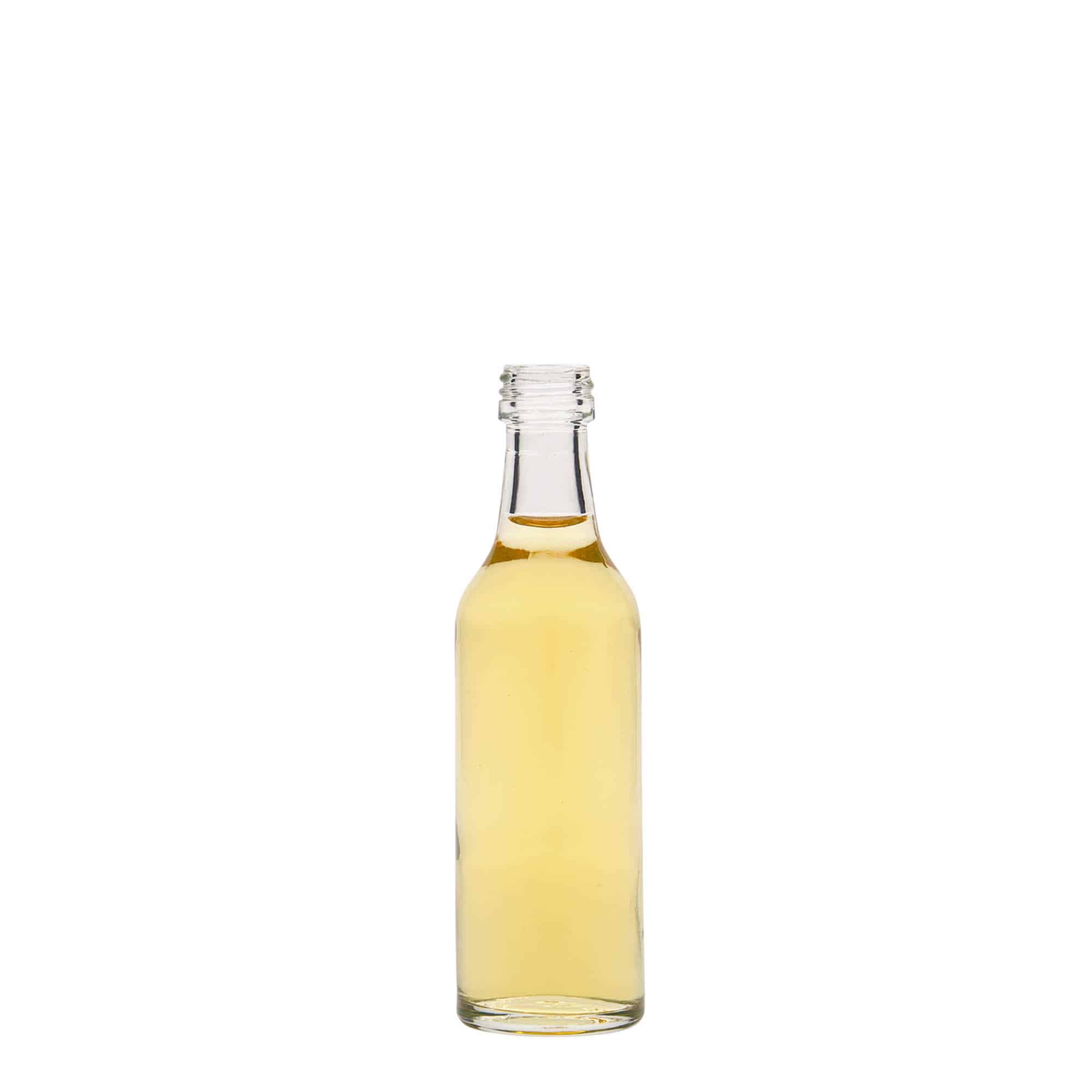 50 ml sklená fľaša rovné hrdlo, hrdlo: PP 28