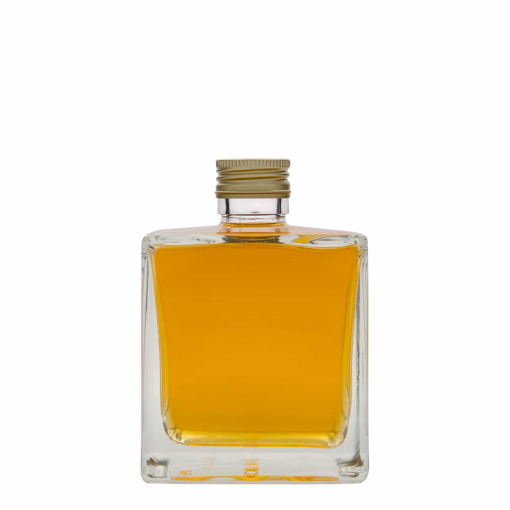 500 ml sklená fľaša „Cube“, štvorcová, hrdlo: PP 28