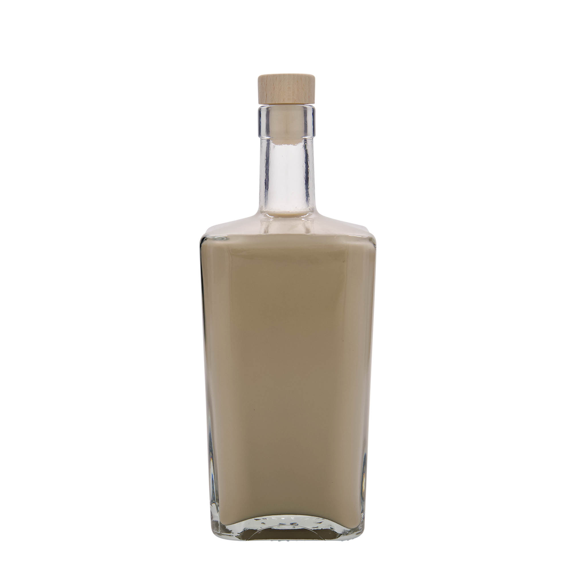 700 ml sklená fľaša „Noel“, štvorcová, hrdlo: korok