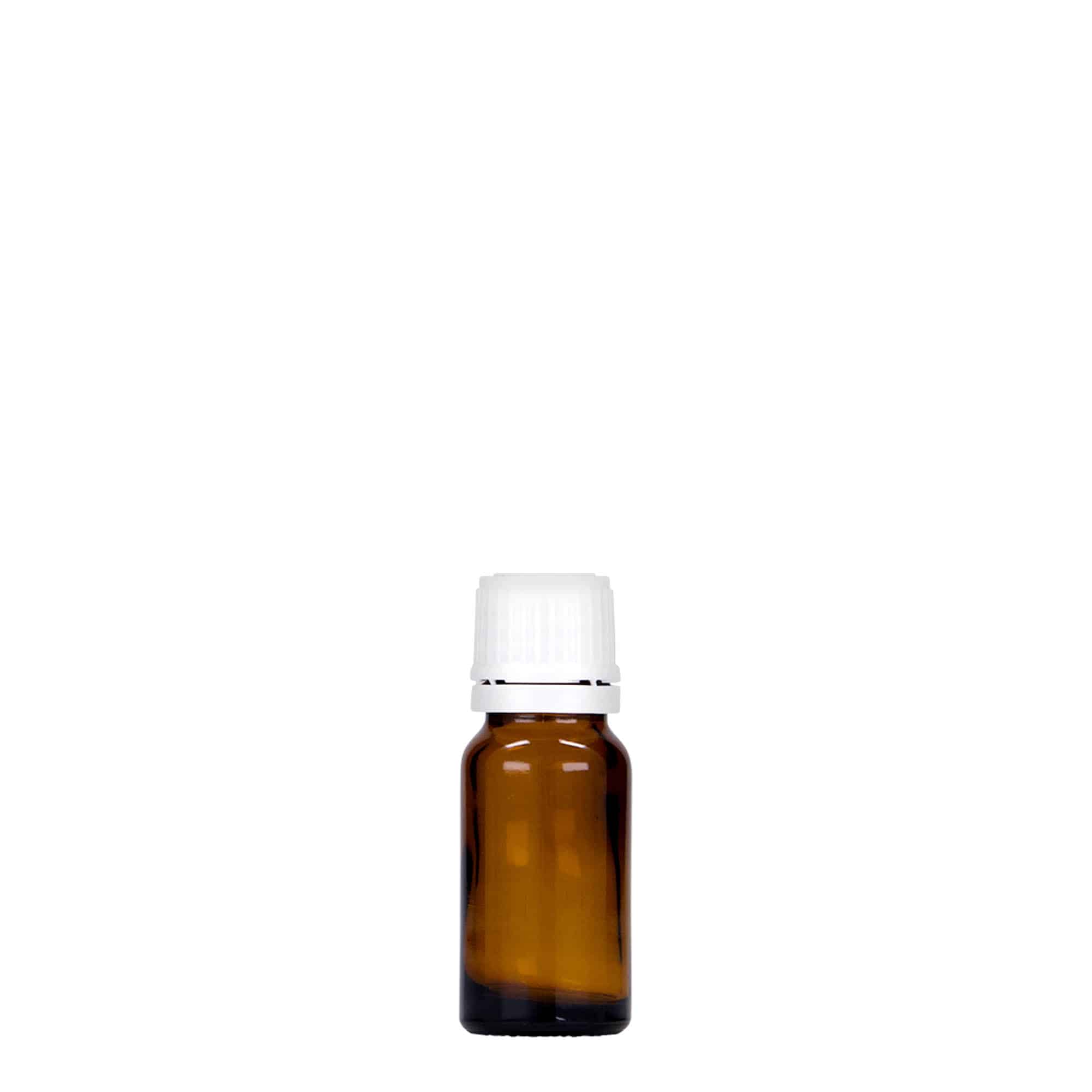 10 ml lekárska fľaša, sklo, hnedá, hrdlo: DIN 18