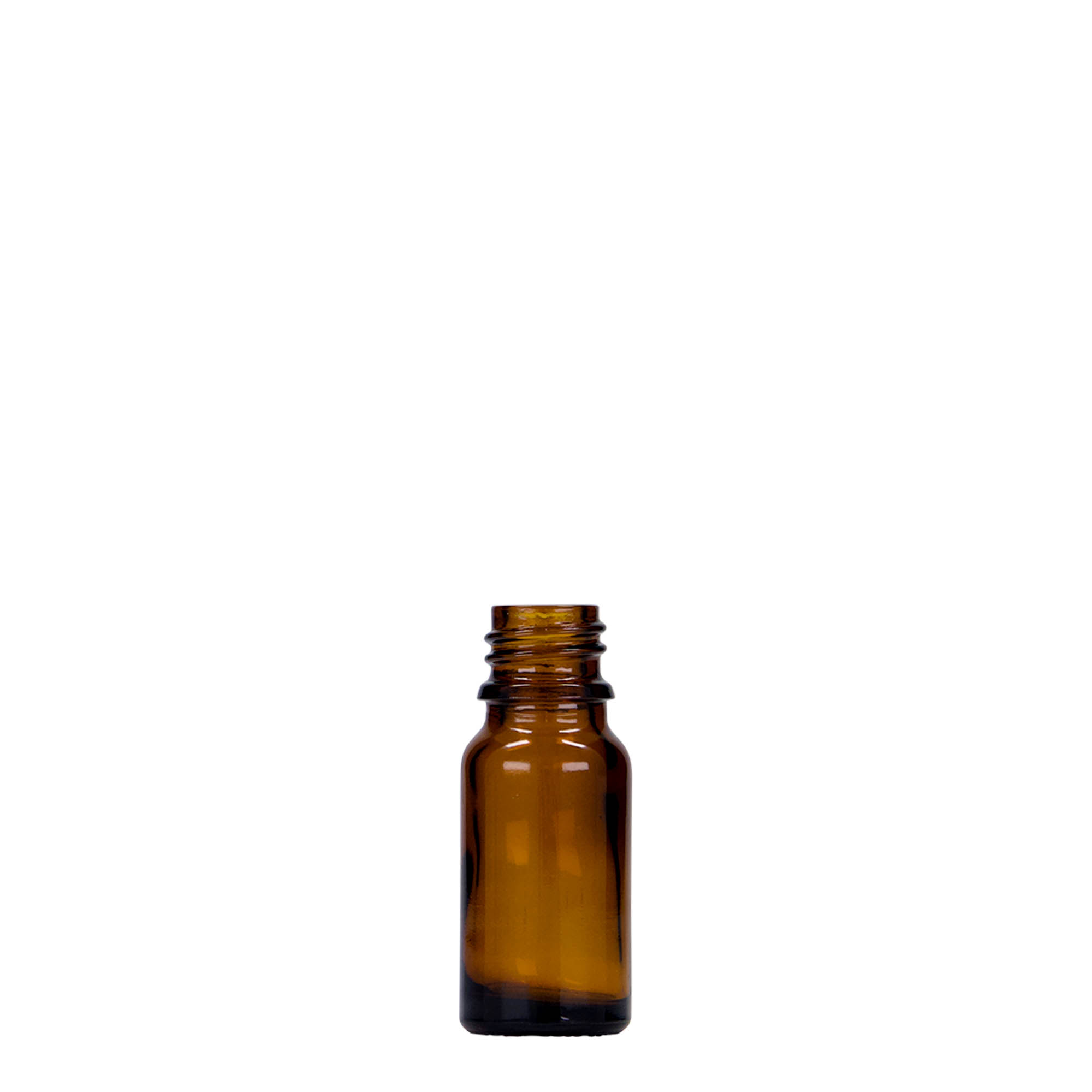 10 ml lekárska fľaša, sklo, hnedá, hrdlo: DIN 18