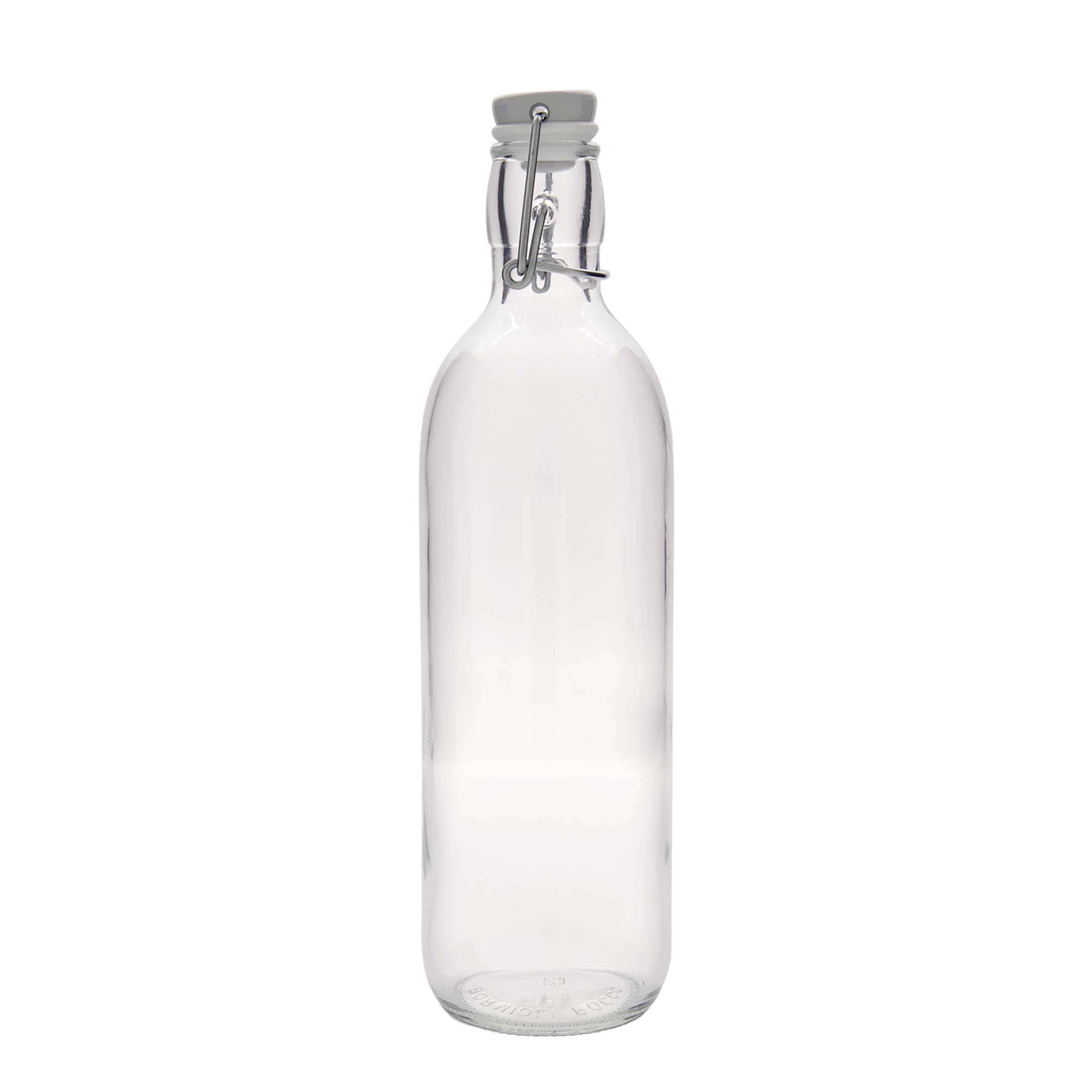 1 000 ml sklenená fľaša 'Emilia', hrdlo: uzáver na pánt