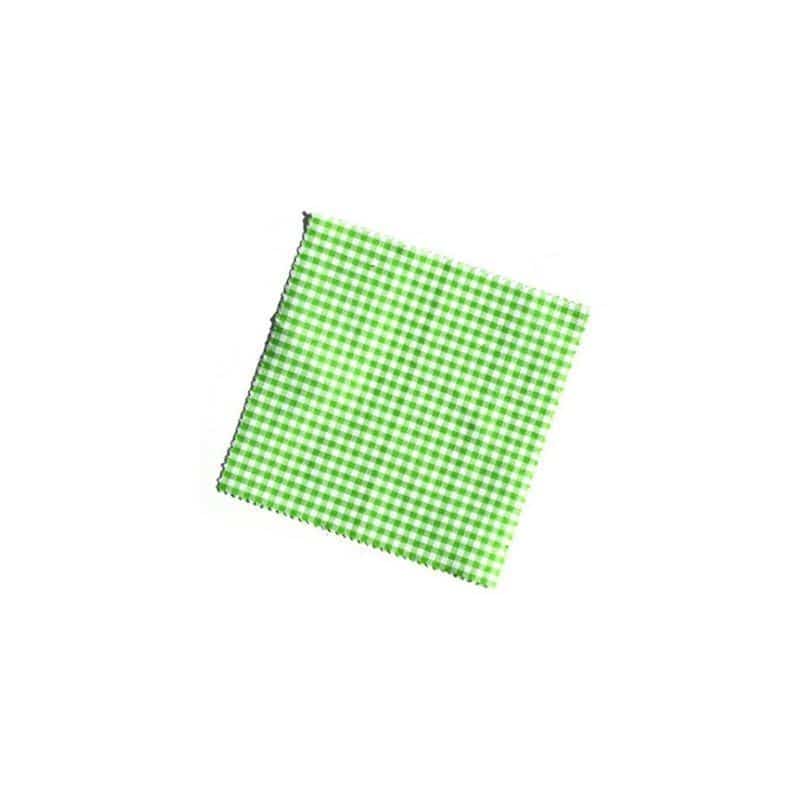 Textilné dečky kárované 15 x 15, štvorcové, textil, lipovozelená farba, hrdlo: TO58-TO82