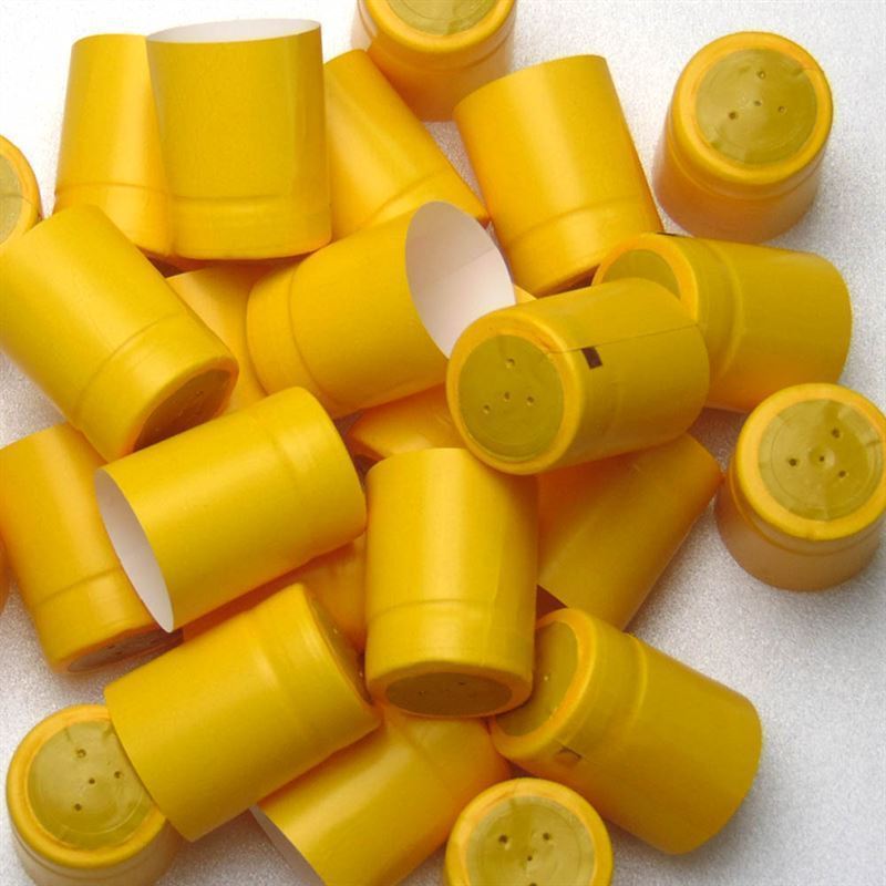 Zmršťovacia kapsula 32x41, PVC-plast, žltá Zmršťovacia kapsula 32x41, PVC-plast, žltá