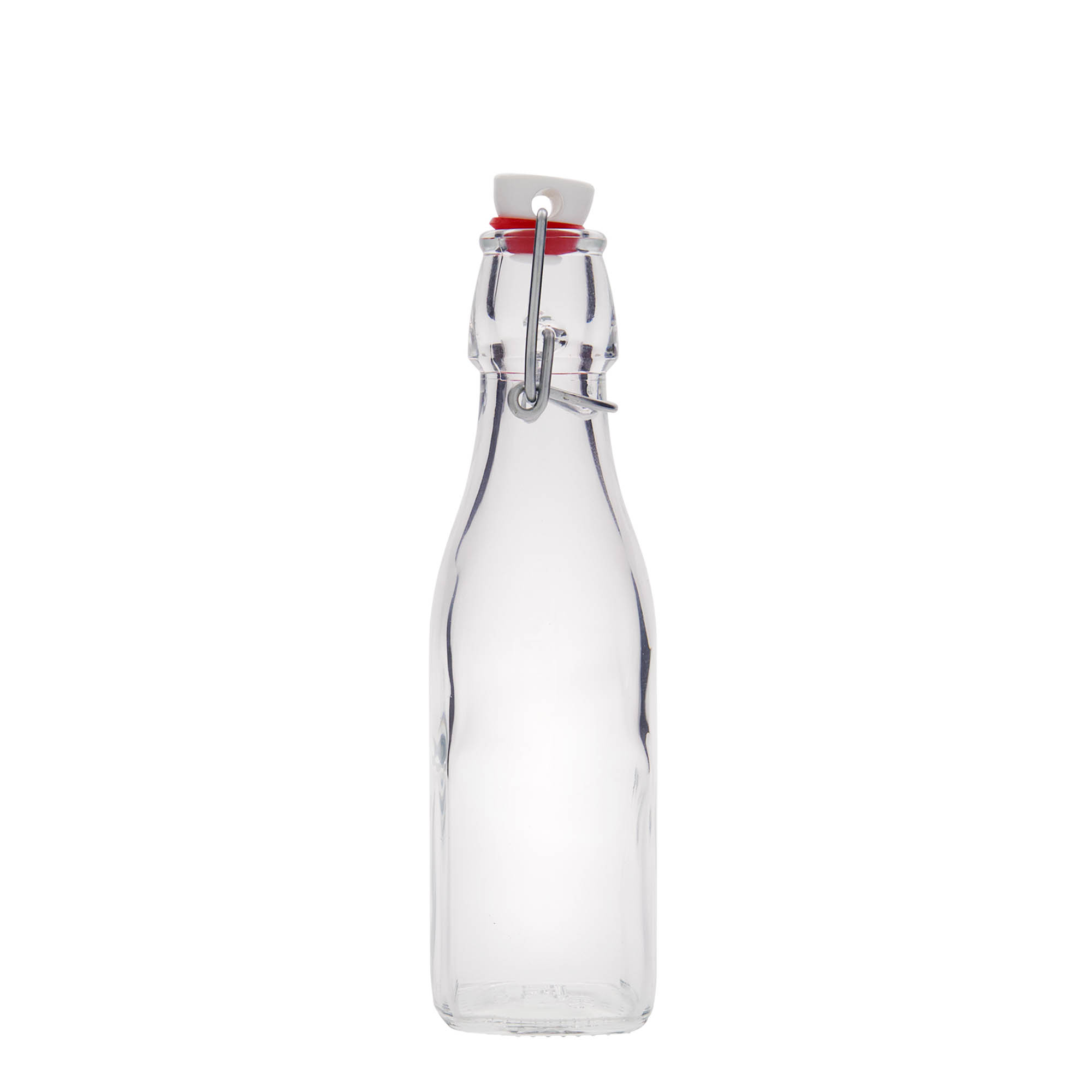 250 ml sklenená fľaša 'Swing, štvorcová, hrdlo: pákové uzáver 250 ml sklenená fľaša 'Swing, štvorcová, hrdlo: pákové uzáver