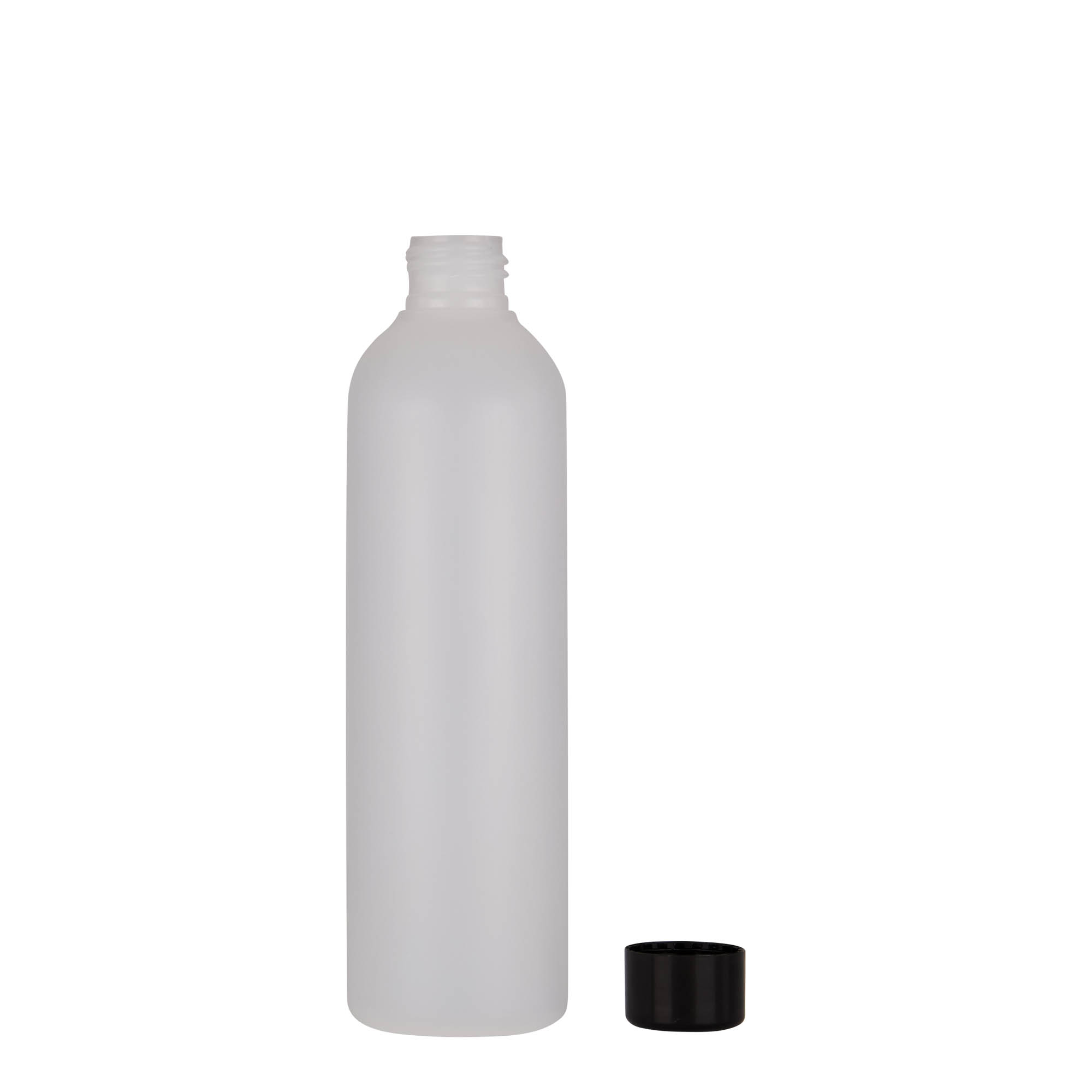 250 ml plastová fľaša 'Tuffy', HDPE, prírodná, hrdlo: 24/410
