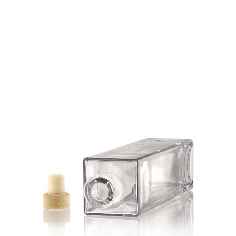 500 ml sklená fľaša „Rafaello“, štvorcová, hrdlo: korok