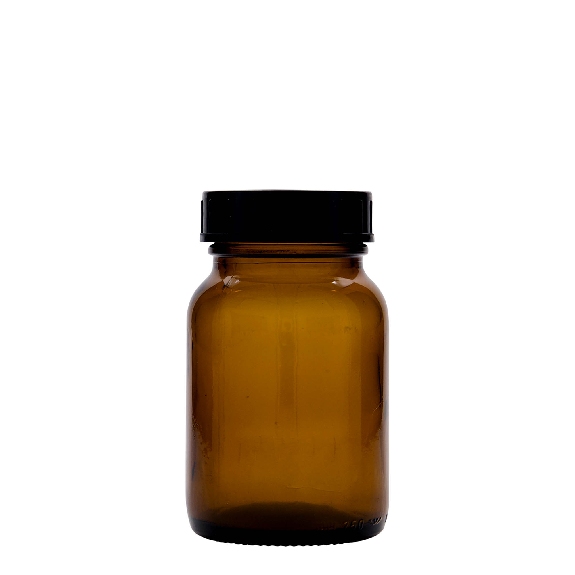 250 ml širokouhlové sklo, hnedé, hrdlo: DIN 55