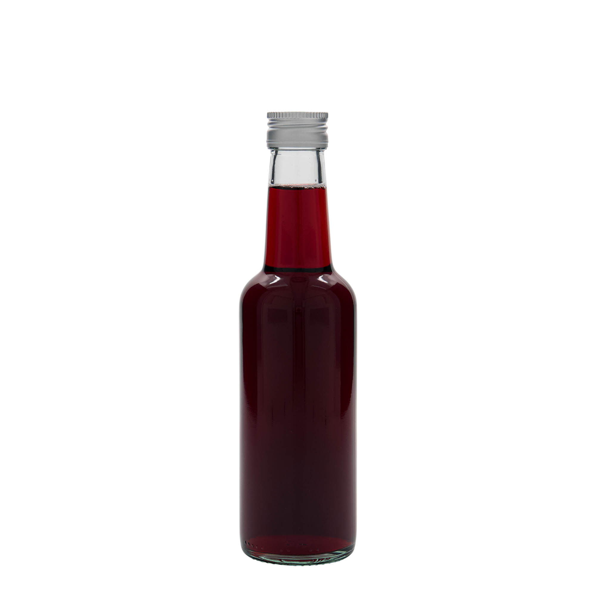 250 ml sklenená fľaša s rovnakým hrdlom, hrdlo: PP 28