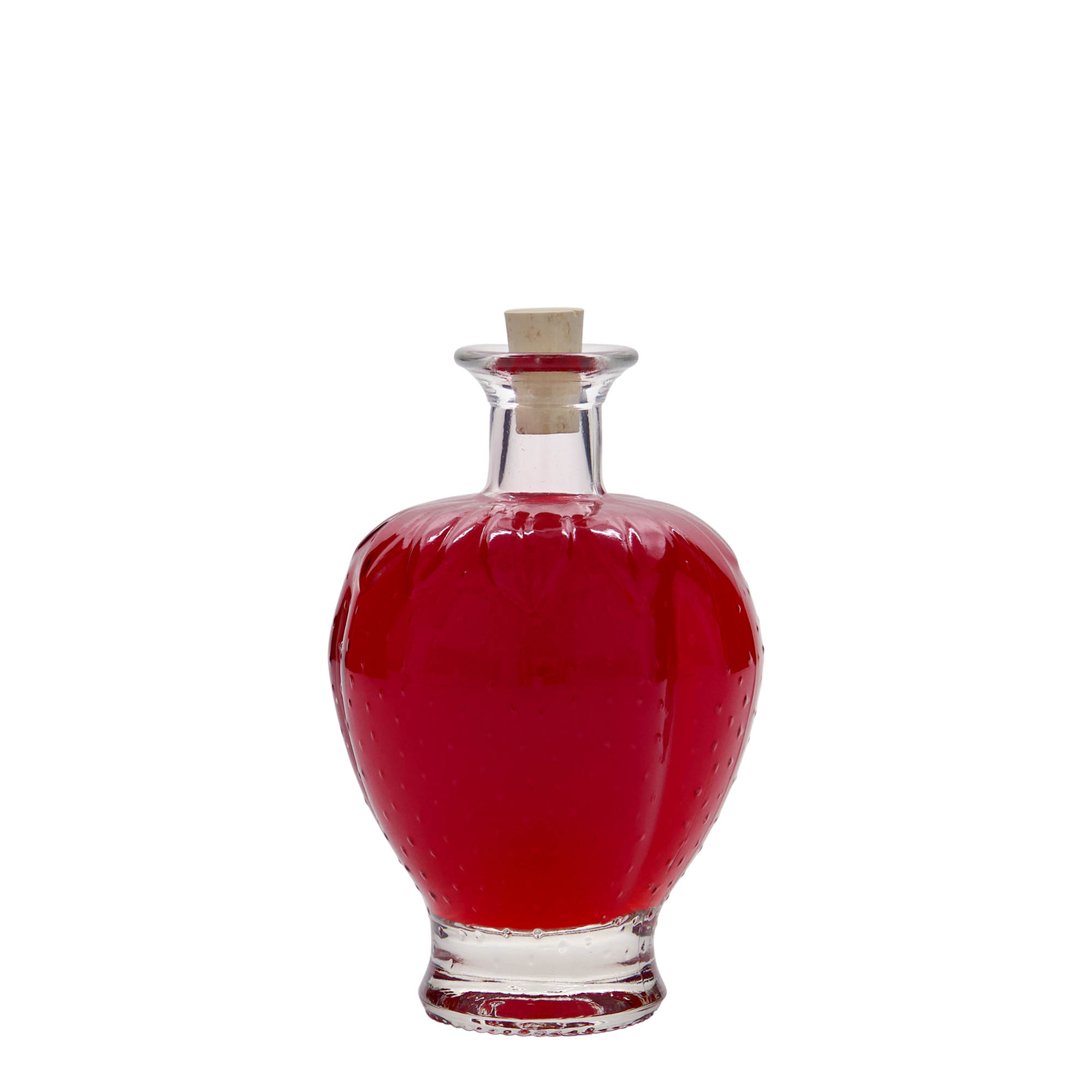 200 ml sklená fľaša „Jahoda“, hrdlo: korok