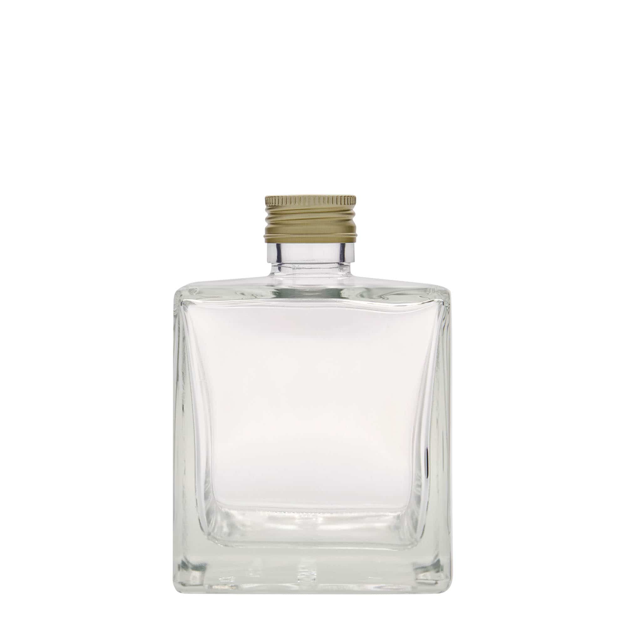 500 ml sklená fľaša „Cube“, štvorcová, hrdlo: PP 28