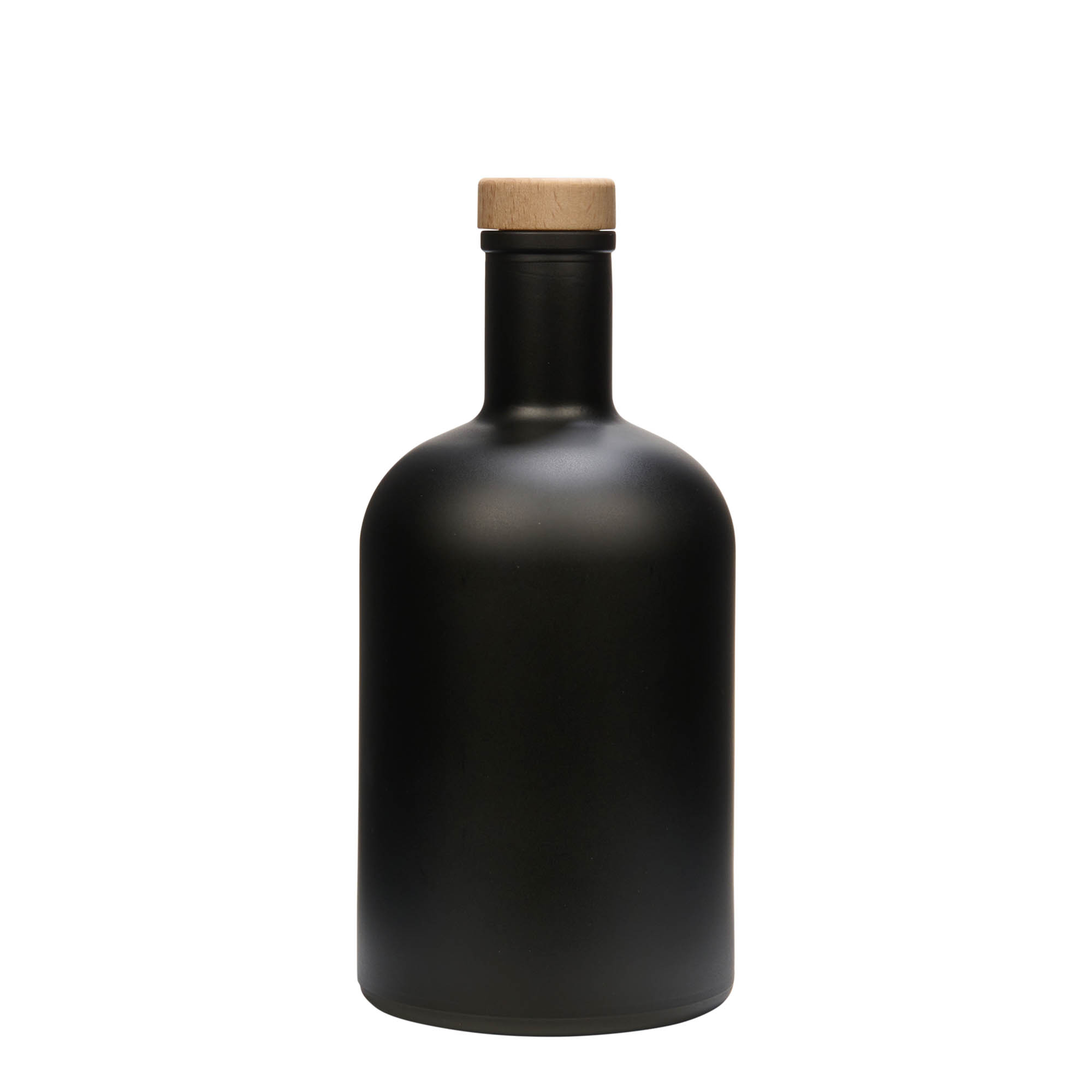 700 ml sklenená fľaša 'Gerardino', čierna, hrdlo: korok