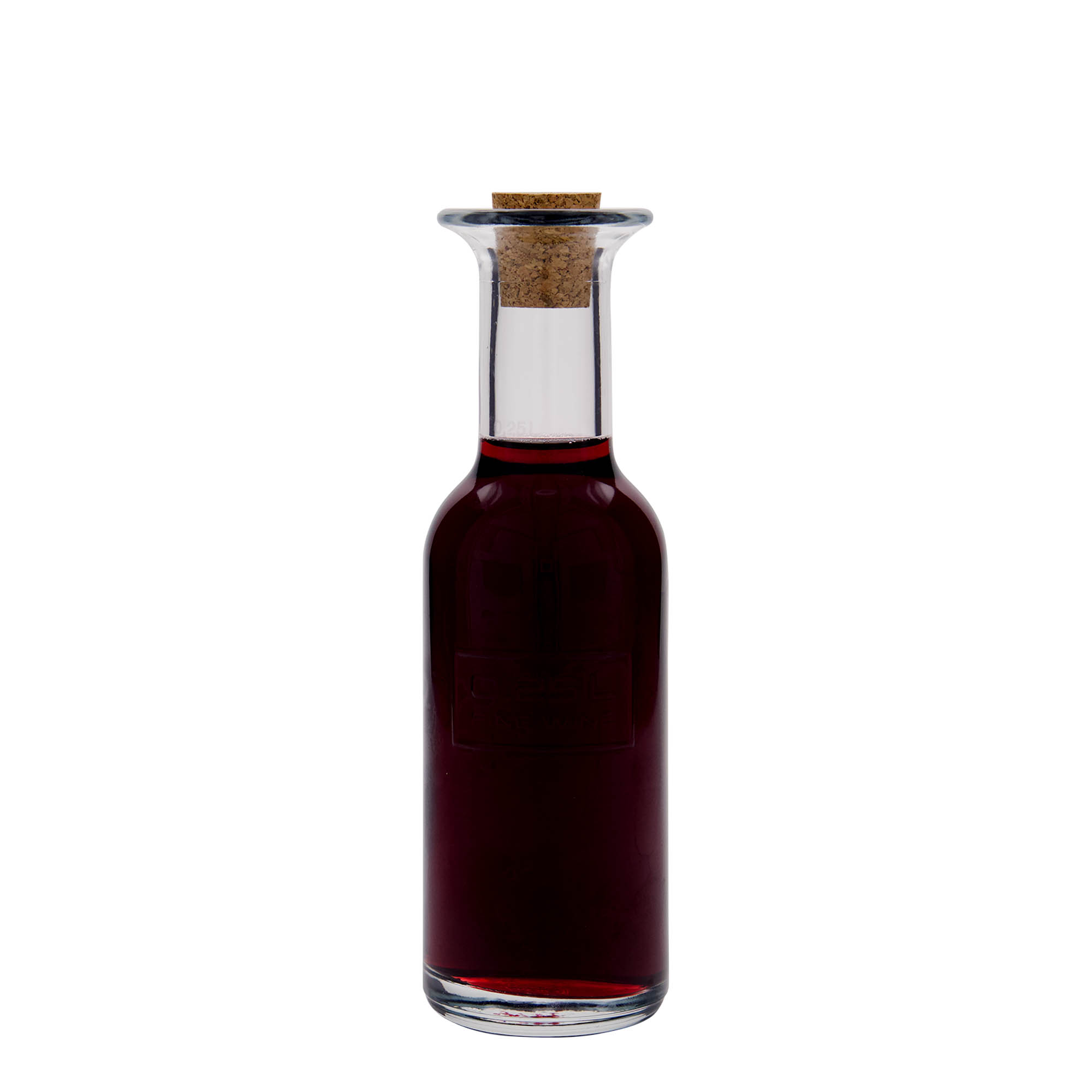 250 ml sklenená fľaša 'Optima Fine Wine', hrdlo: korok