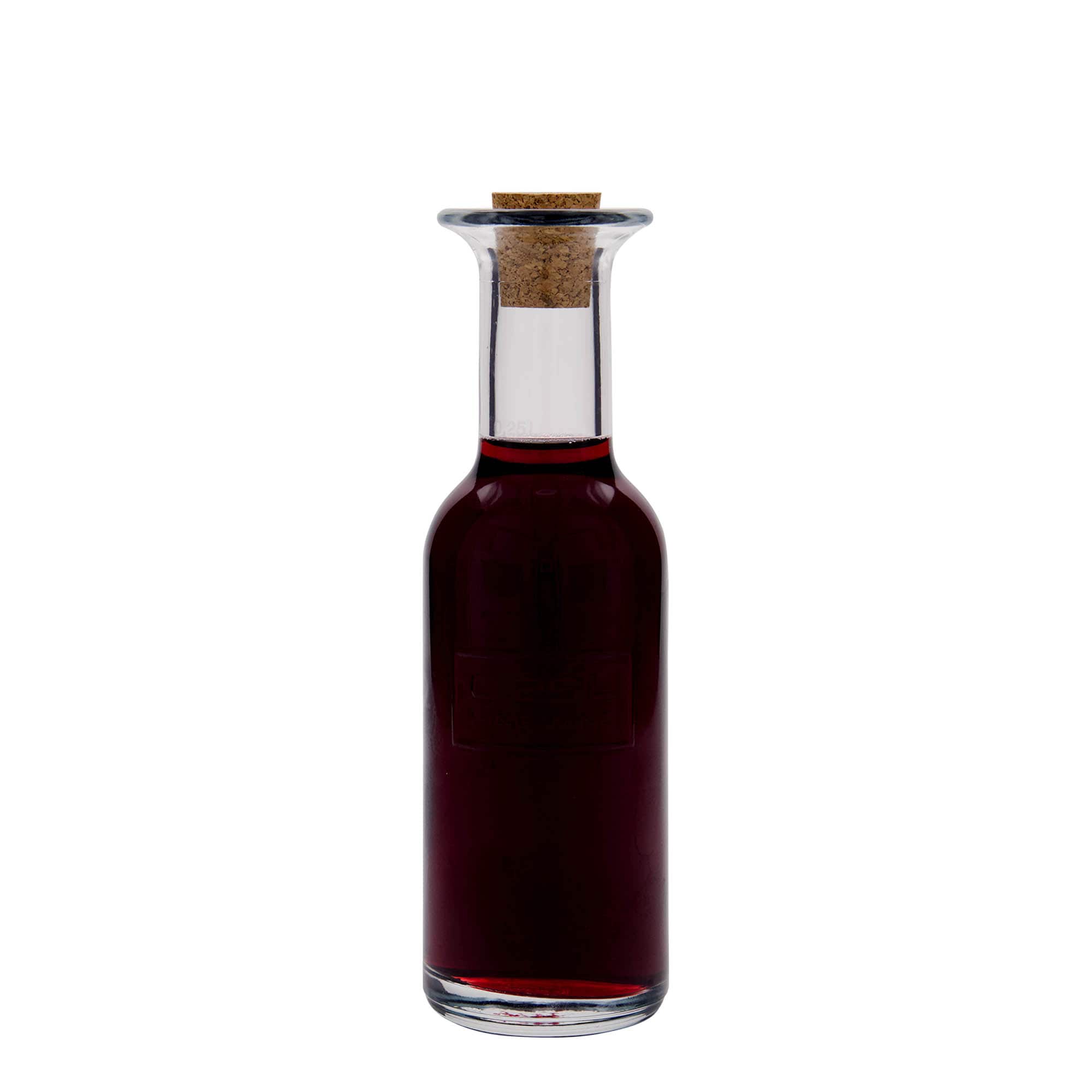 250 ml sklenená fľaša 'Optima Fine Wine', hrdlo: korok
