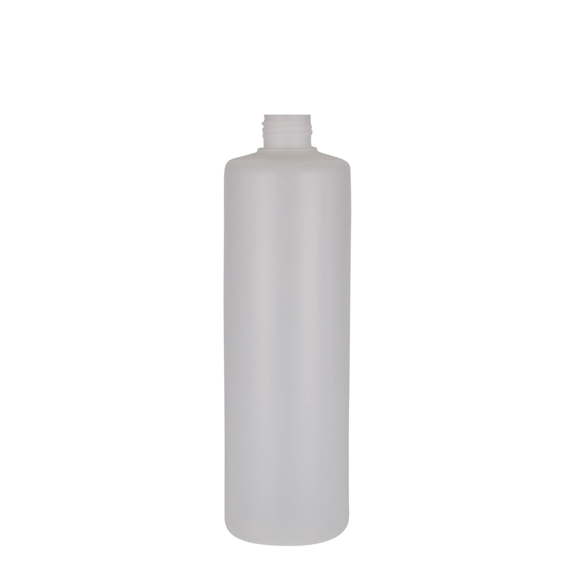 500 ml okrúhla fľaša, PE-plast, prírodná, hrdlo: skrutkovací uzáver 500 ml okrúhla fľaša, PE-plast, prírodná, hrdlo: skrutkovací uzáver