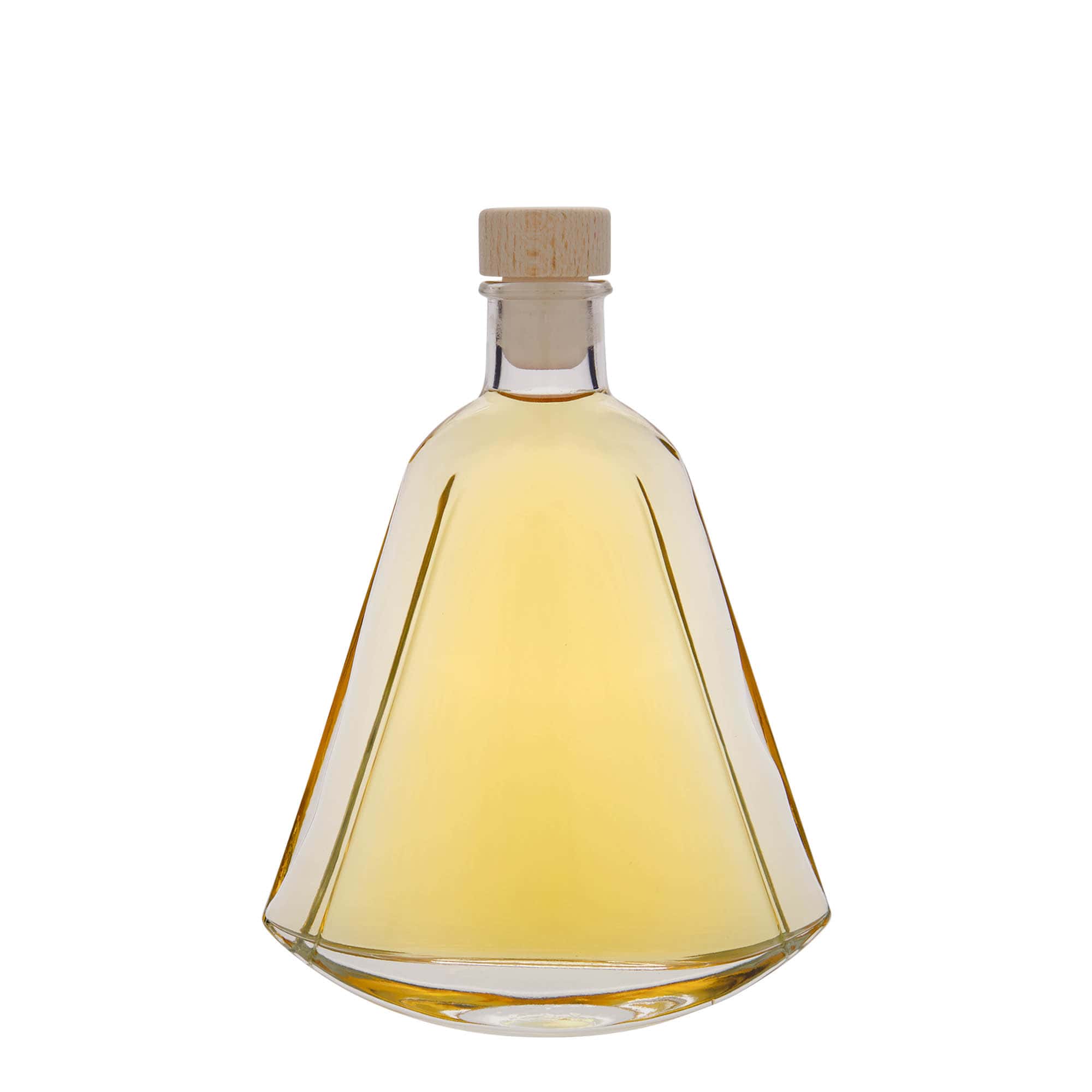 200 ml sklená fľaša „Maurizio“, oválna, hrdlo: korok