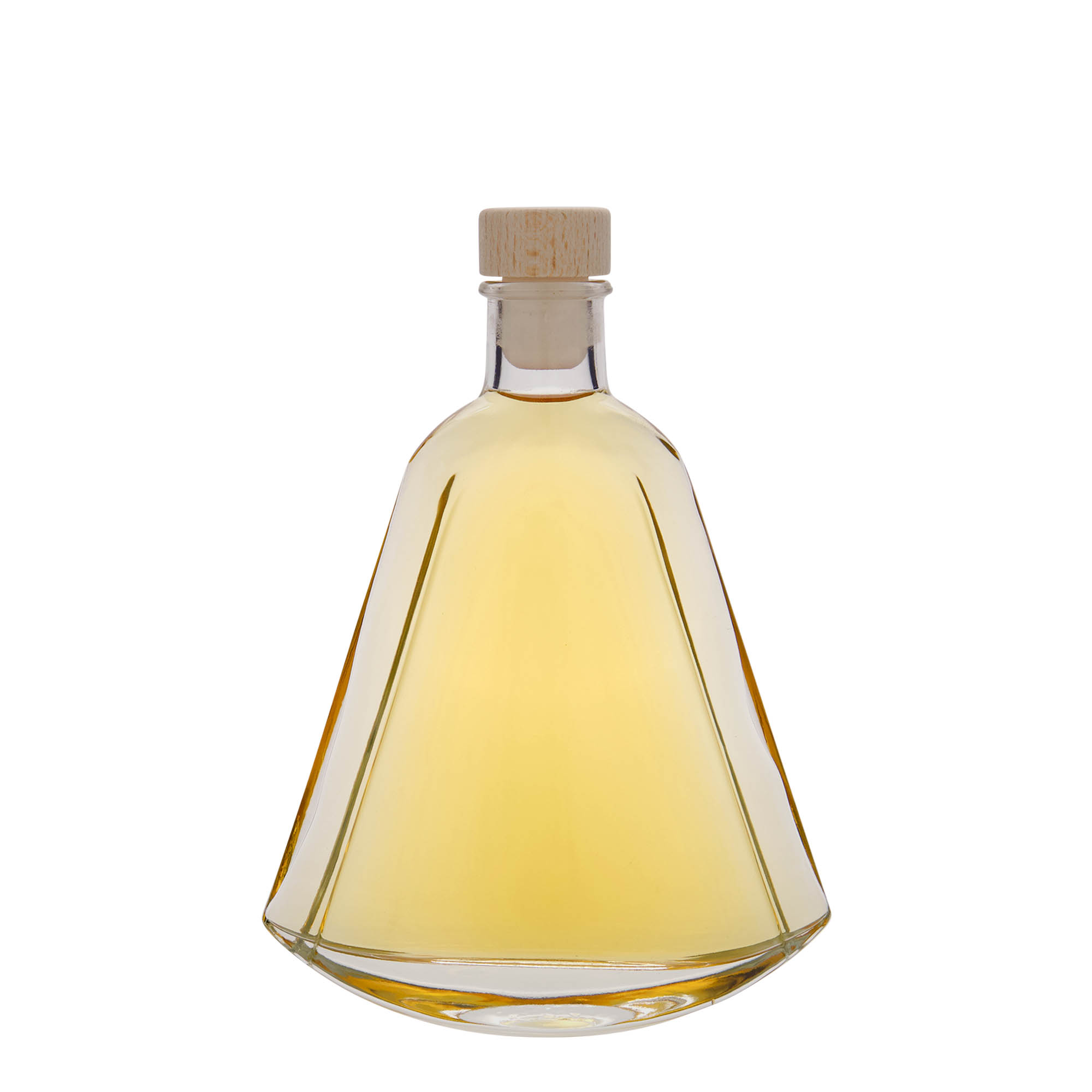 200 ml sklenená fľaša 'Maurizio', oválna, hrdlo: korkové