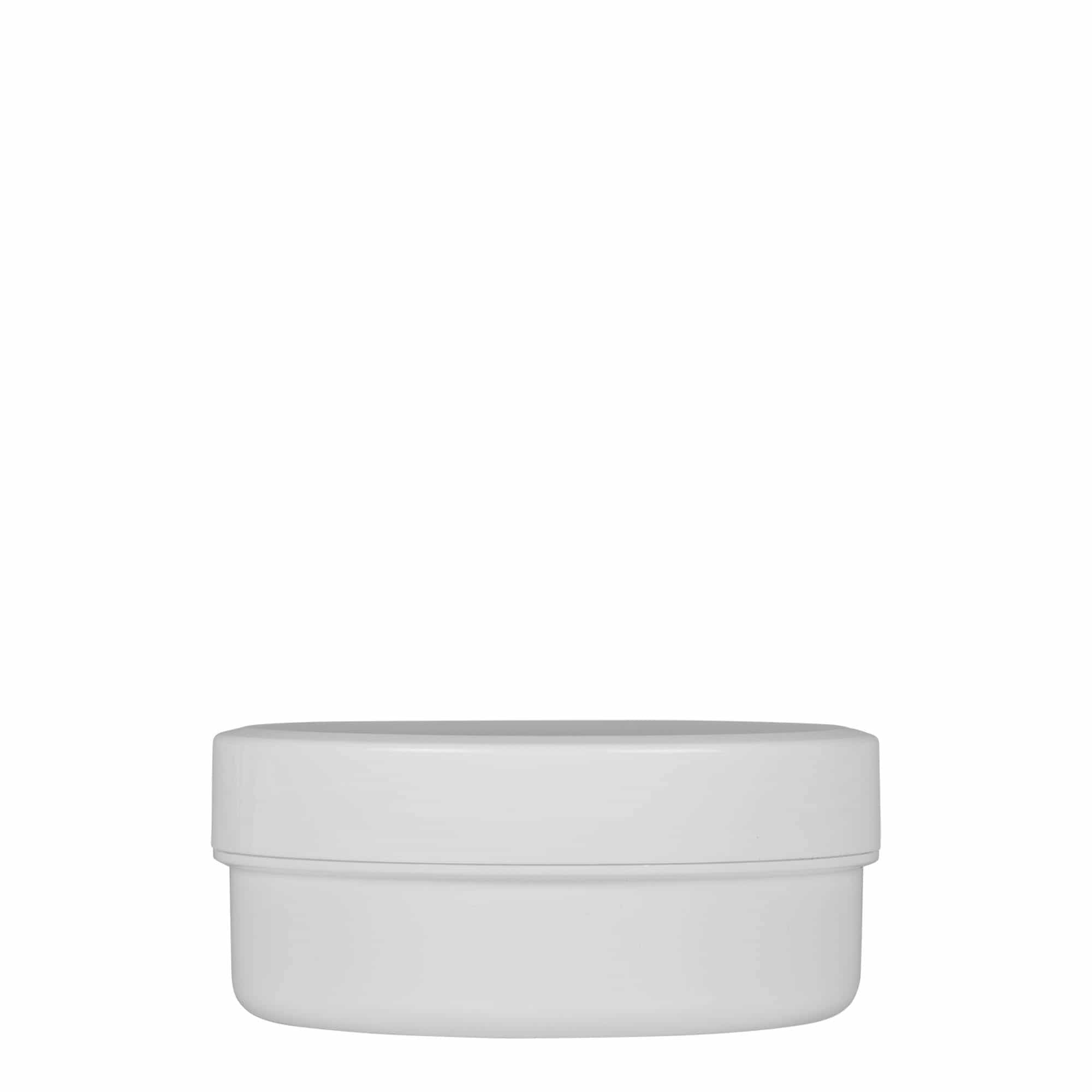 125 ml plastová dóza „White Line“, PP, biela farba, hrdlo: skrutkovací uzáver