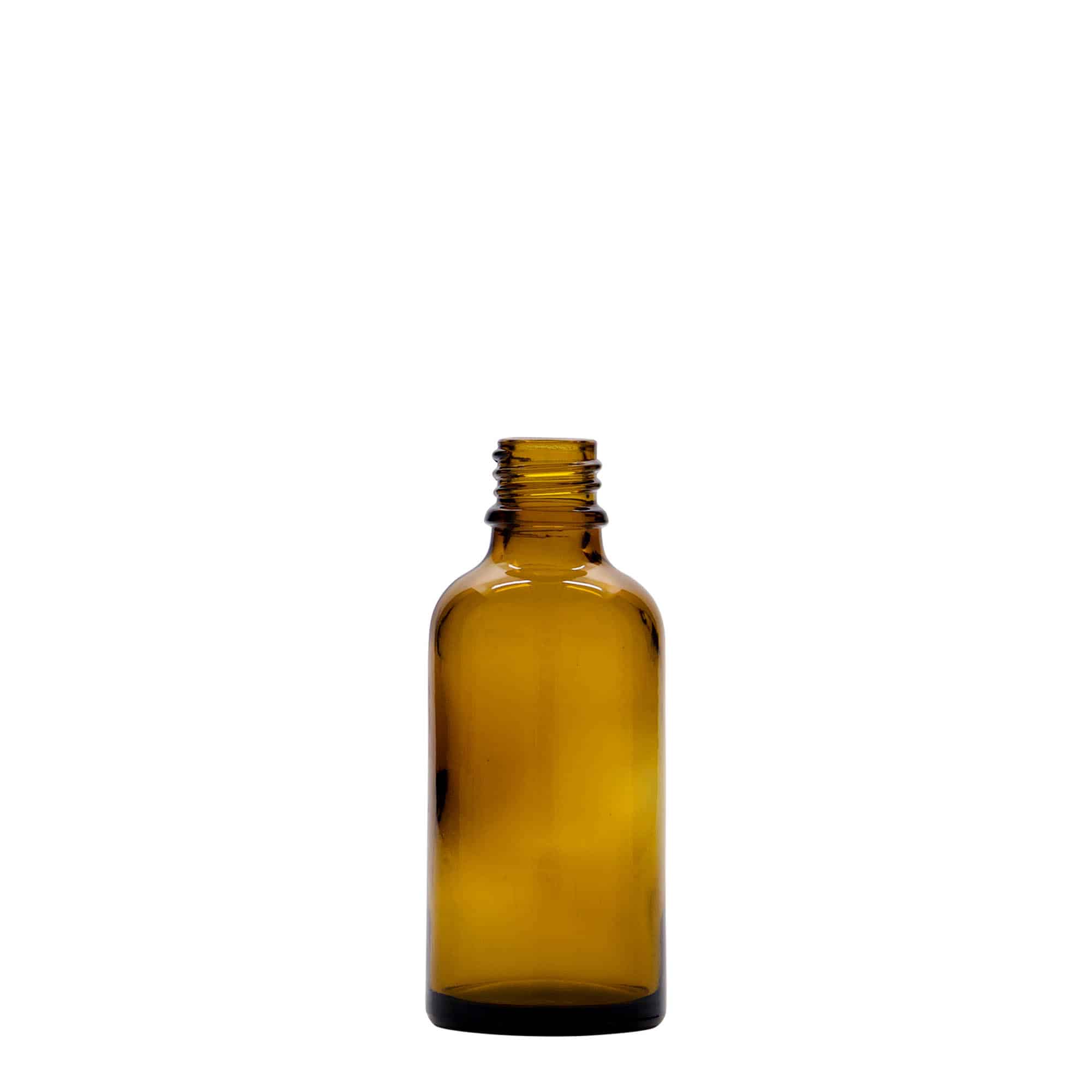 50 ml liekovka s pumpičkou, sklená, hnedá farba, hrdlo: DIN 18
