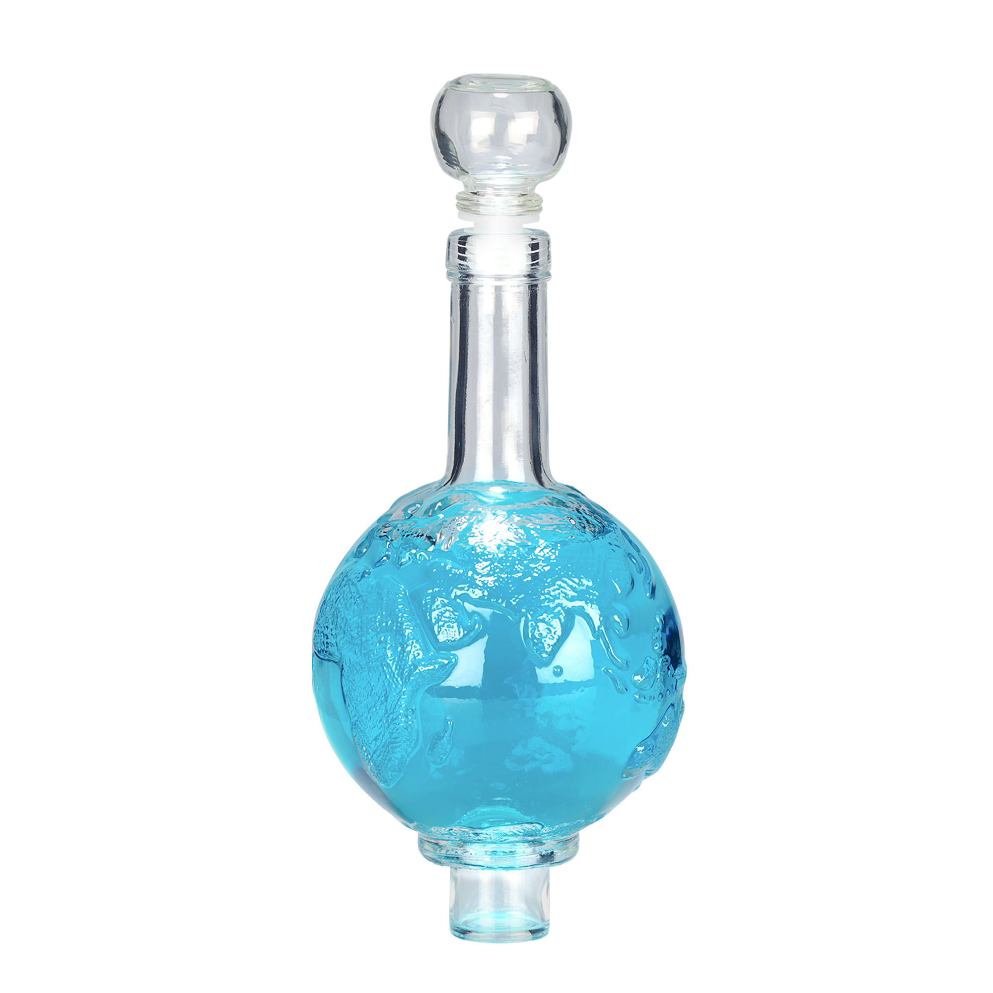 500 ml sklenená fľaša 'Globus', hrdlo: korok 500 ml sklenená fľaša 'Globus', hrdlo: korok