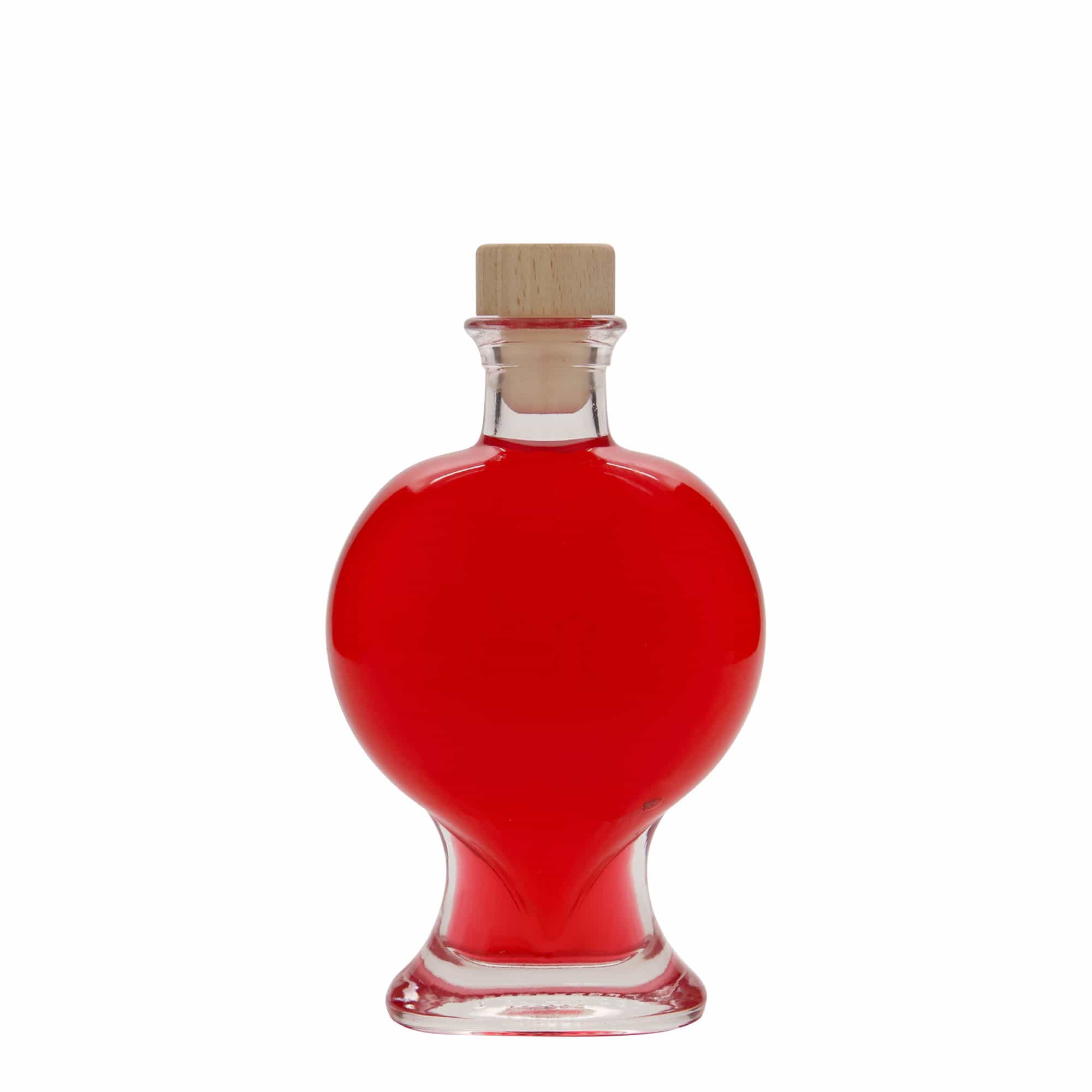200 ml sklenená fľaša „Srdce“, hrdlo: korok 200 ml sklenená fľaša „Srdce“, hrdlo: korok