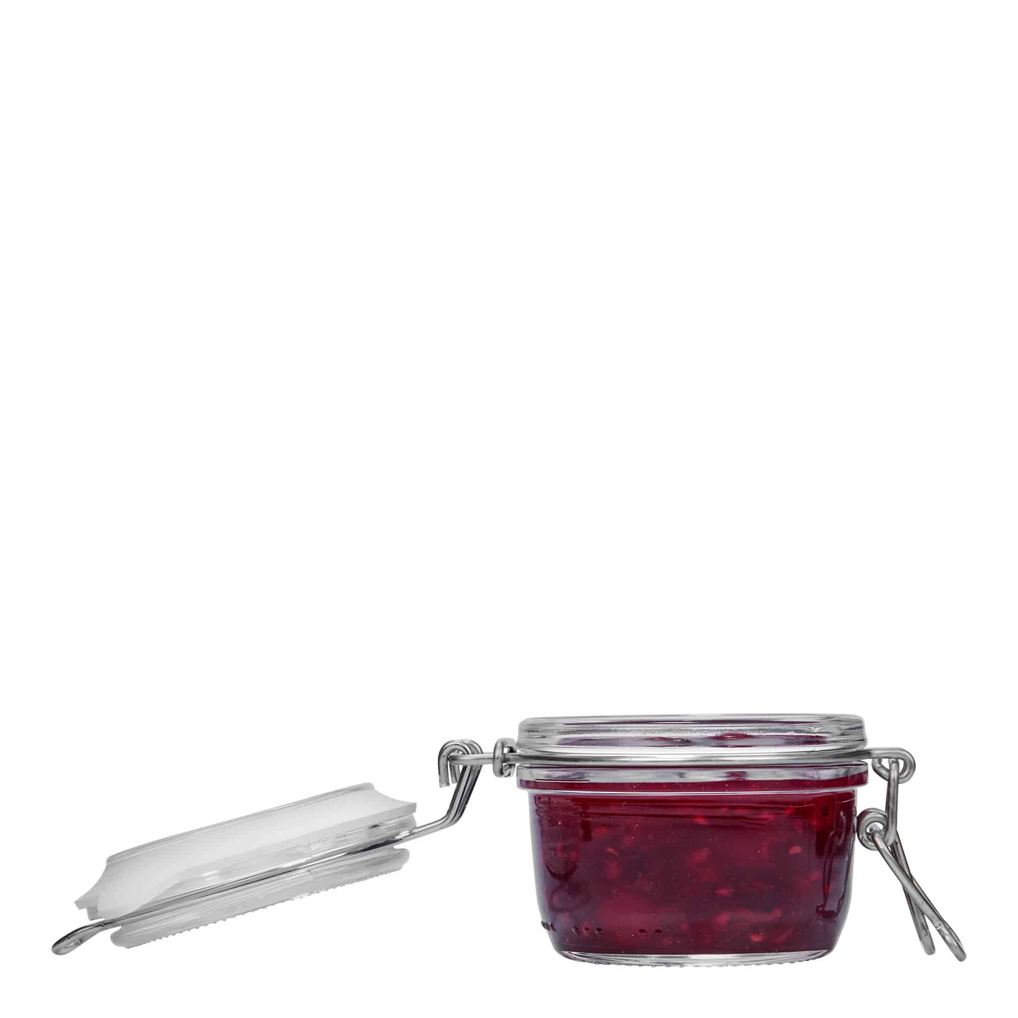 125 ml sklenená fľaša s drôteným uzáverom 'Fido', hrdlo: drôtený uzáver